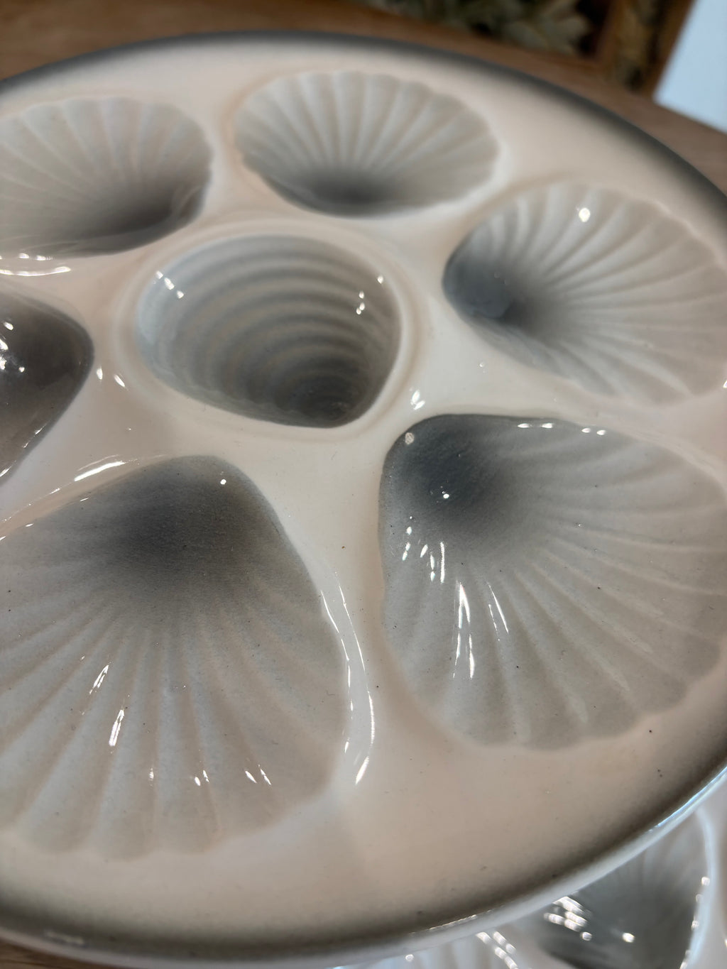 Vintage French Moulin des Loups Oyster Plate