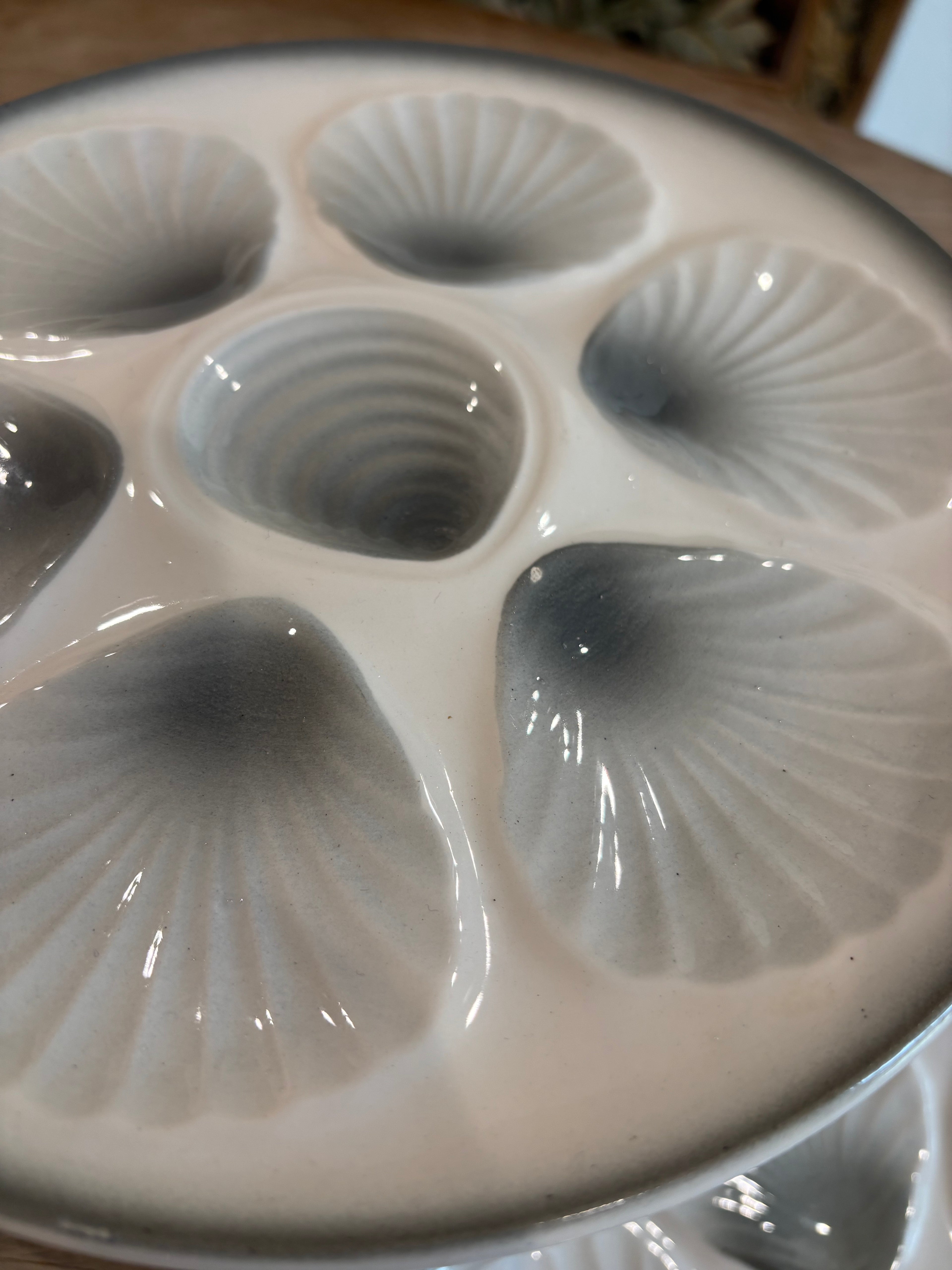 Vintage French Moulin des Loups Oyster Plate