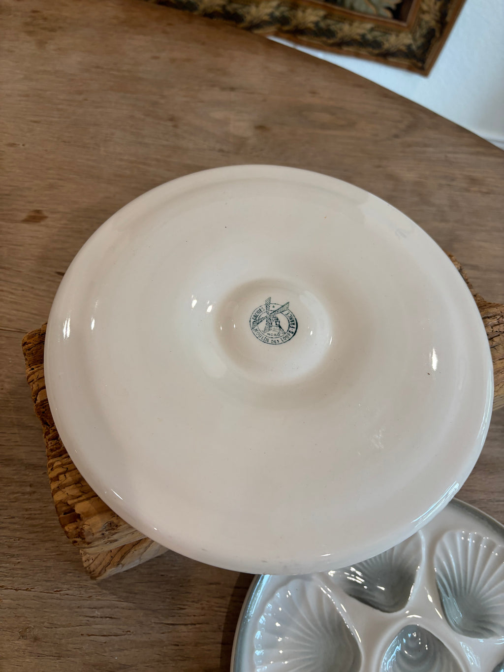Vintage French Moulin des Loups Oyster Plate