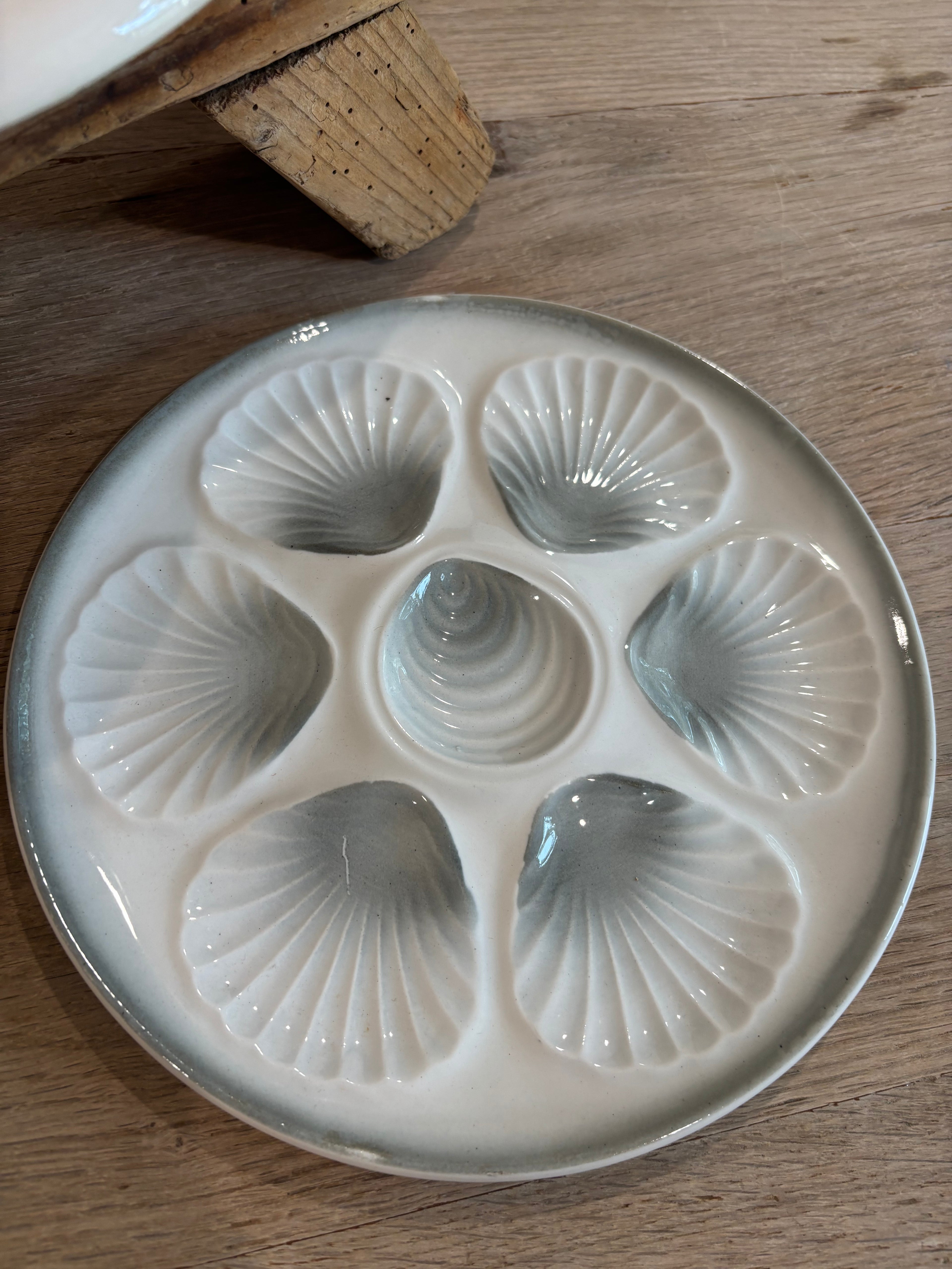 Vintage French Moulin des Loups Oyster Plate
