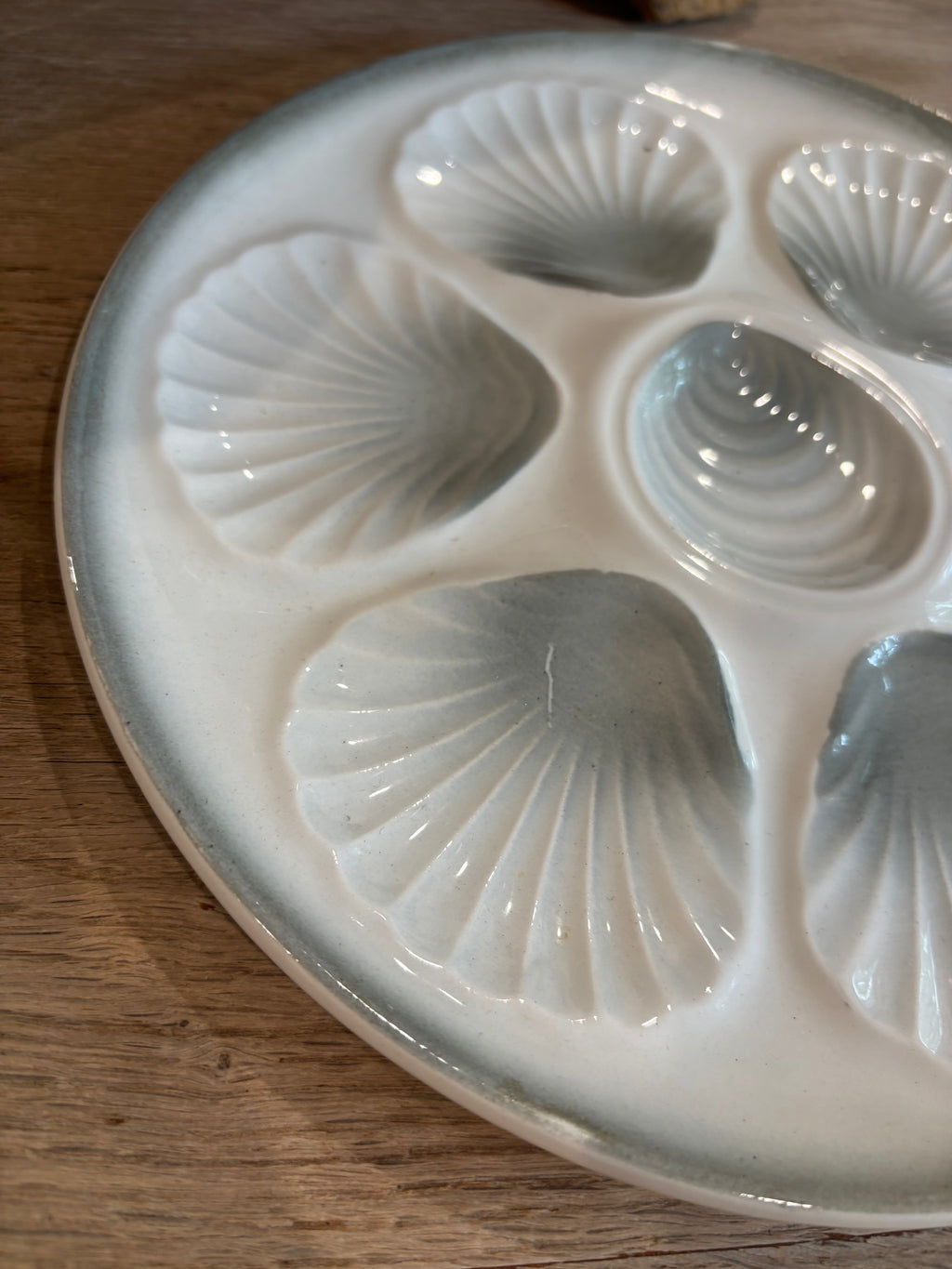 Vintage French Moulin des Loups Oyster Plate