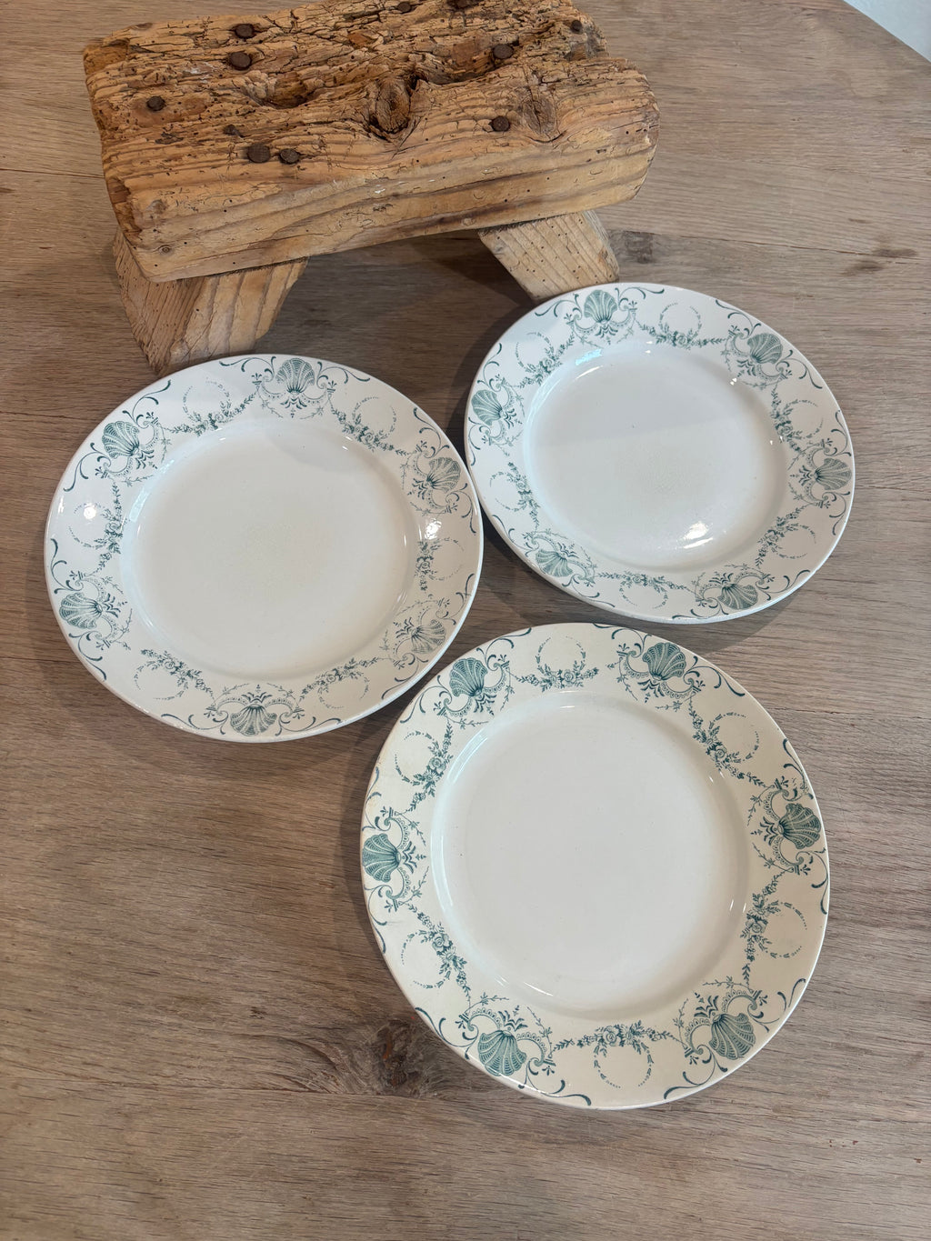 Antique French Guirlande Transferware Plate by Keller & Guérin Lunéville