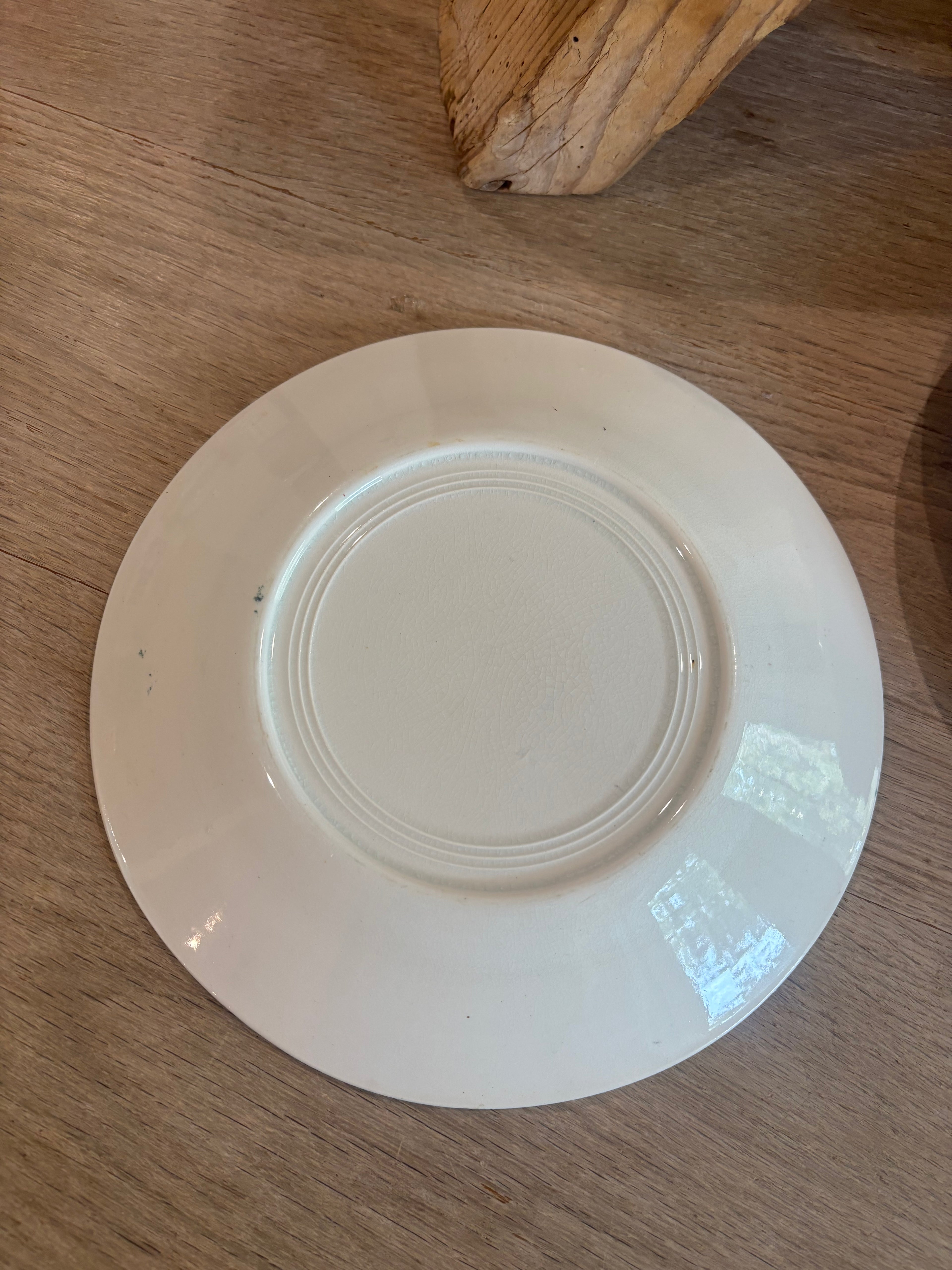 Antique French Guirlande Transferware Plate by Keller & Guérin Lunéville