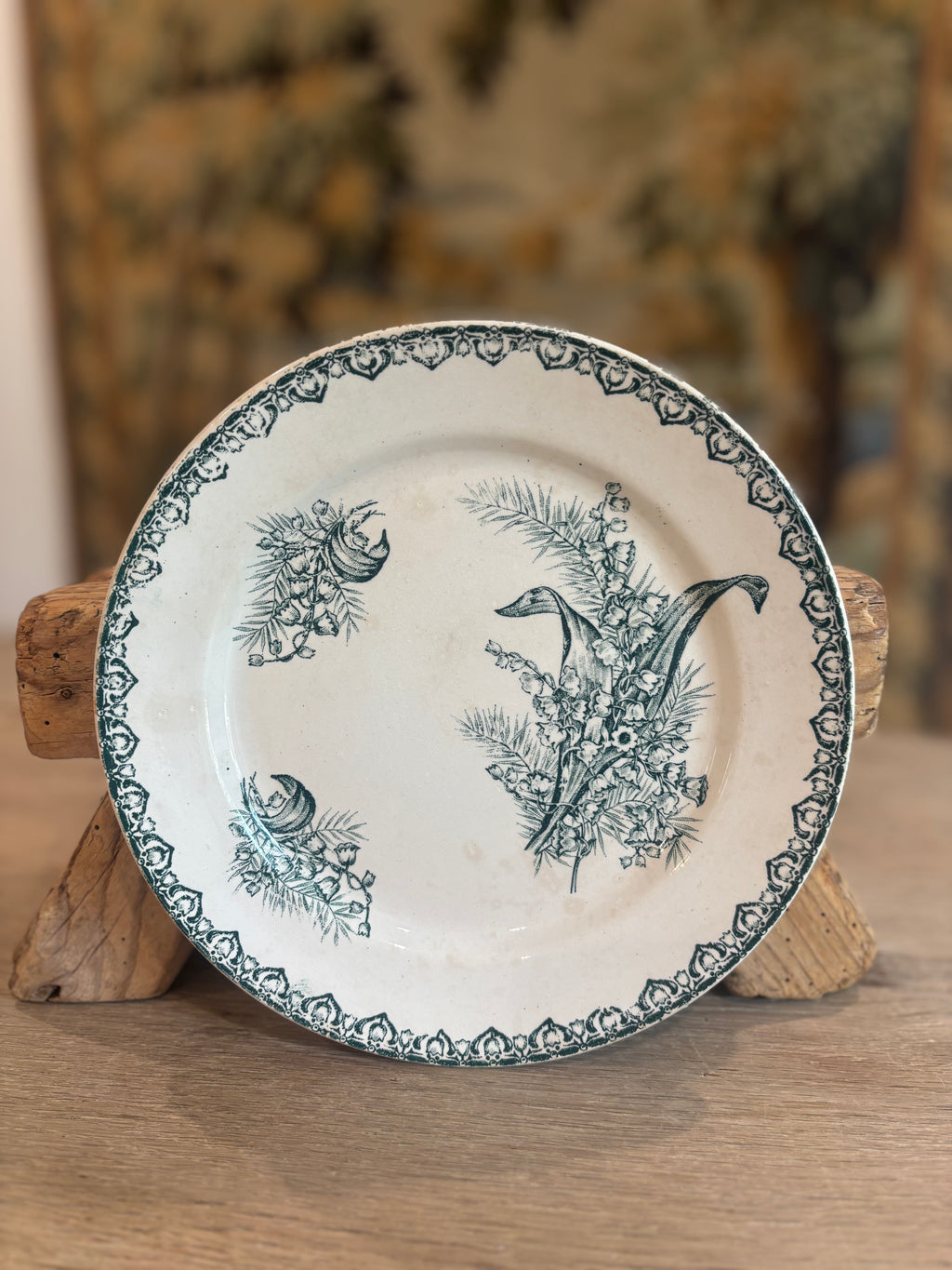 Antique French Muguet Transferware Plate by Amandinoise