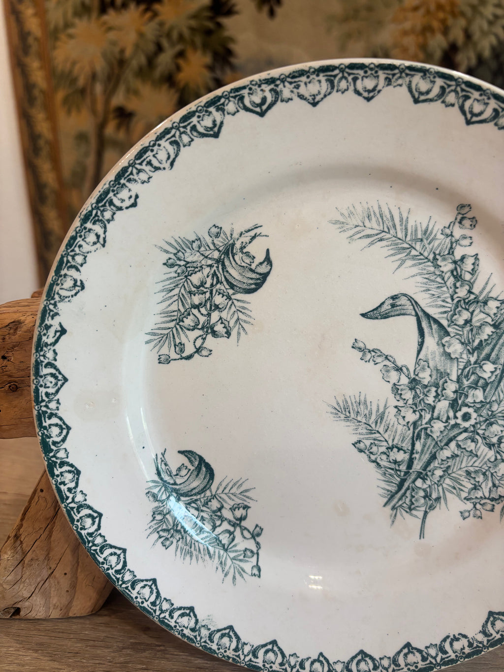 Antique French Muguet Transferware Plate by Amandinoise