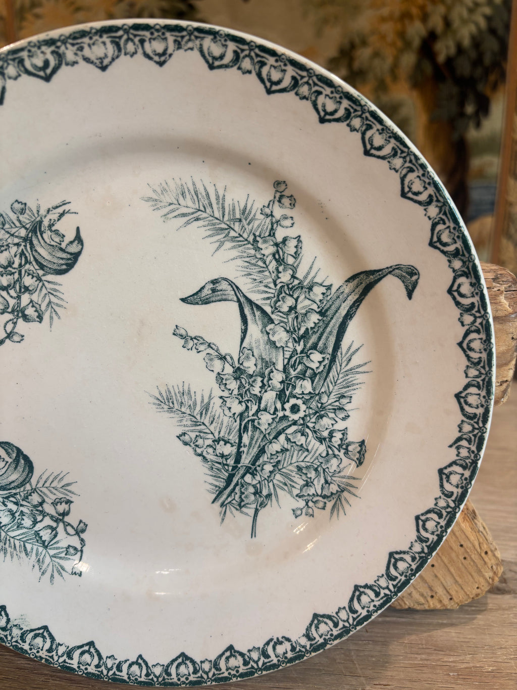 Antique French Muguet Transferware Plate by Amandinoise