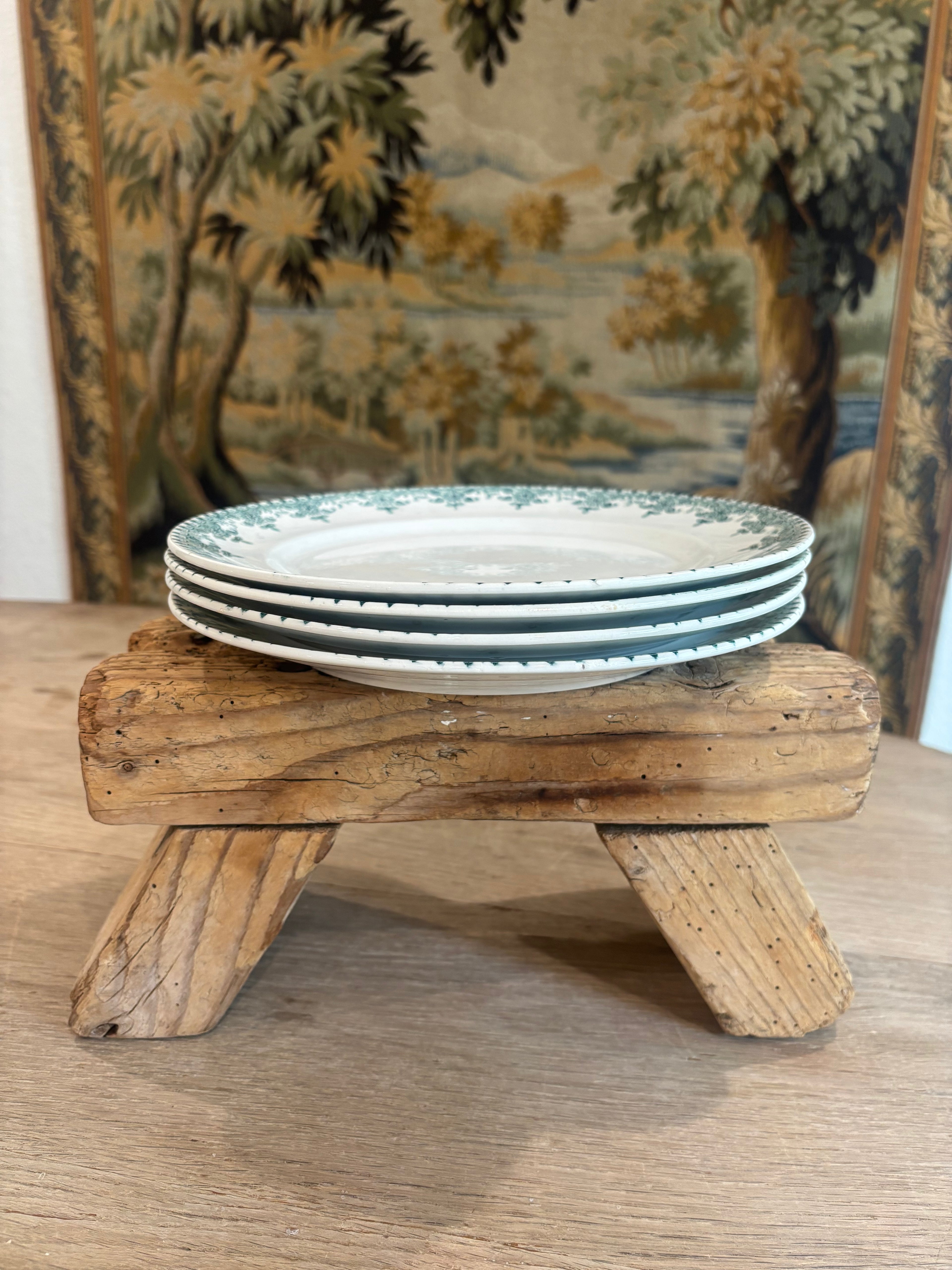 Antique French Chamonix Transferware Plate by Faïencerie d'Onnaing