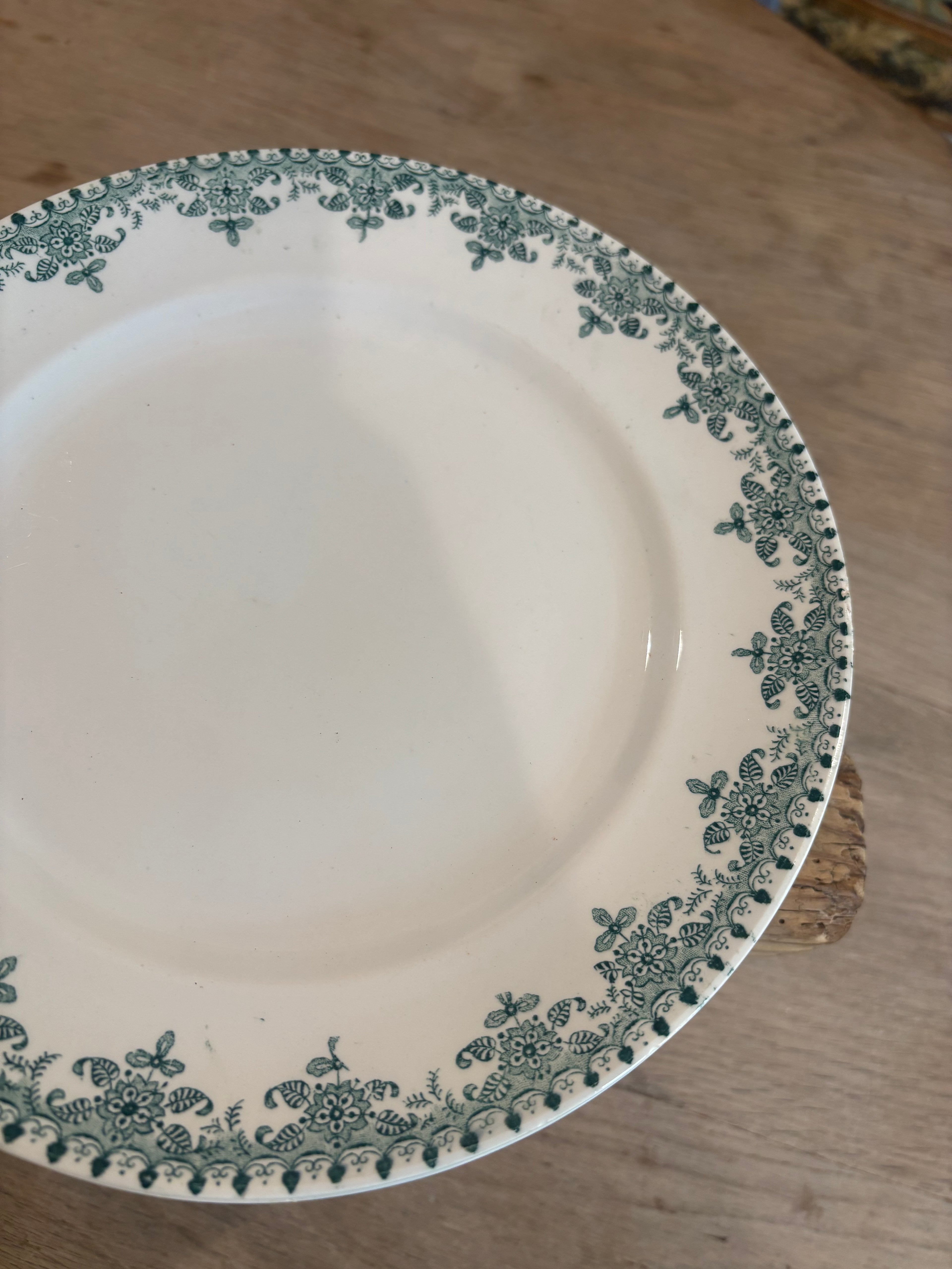 Antique French Chamonix Transferware Plate by Faïencerie d'Onnaing