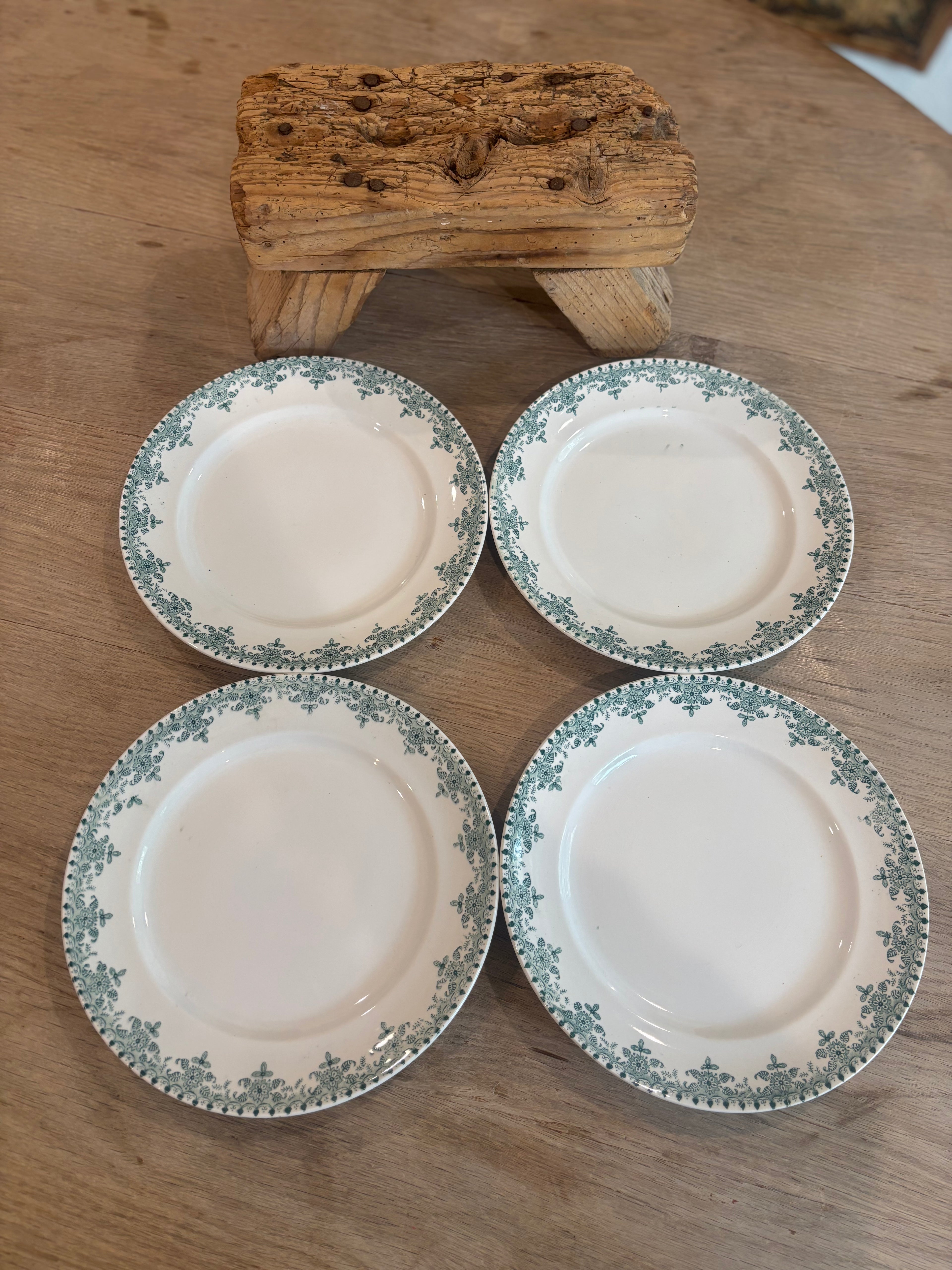 Antique French Chamonix Transferware Plate by Faïencerie d'Onnaing