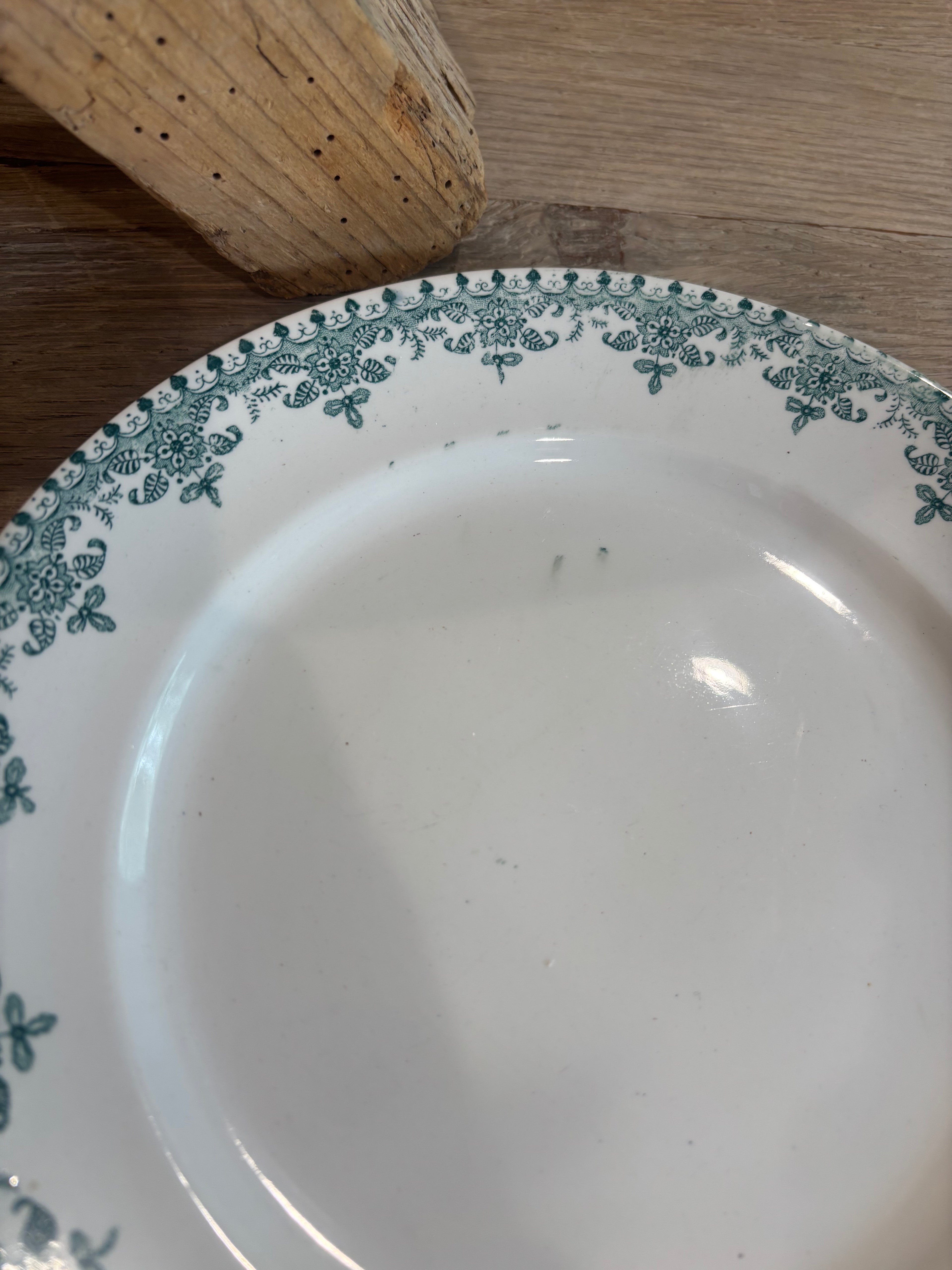 Antique French Chamonix Transferware Plate by Faïencerie d'Onnaing