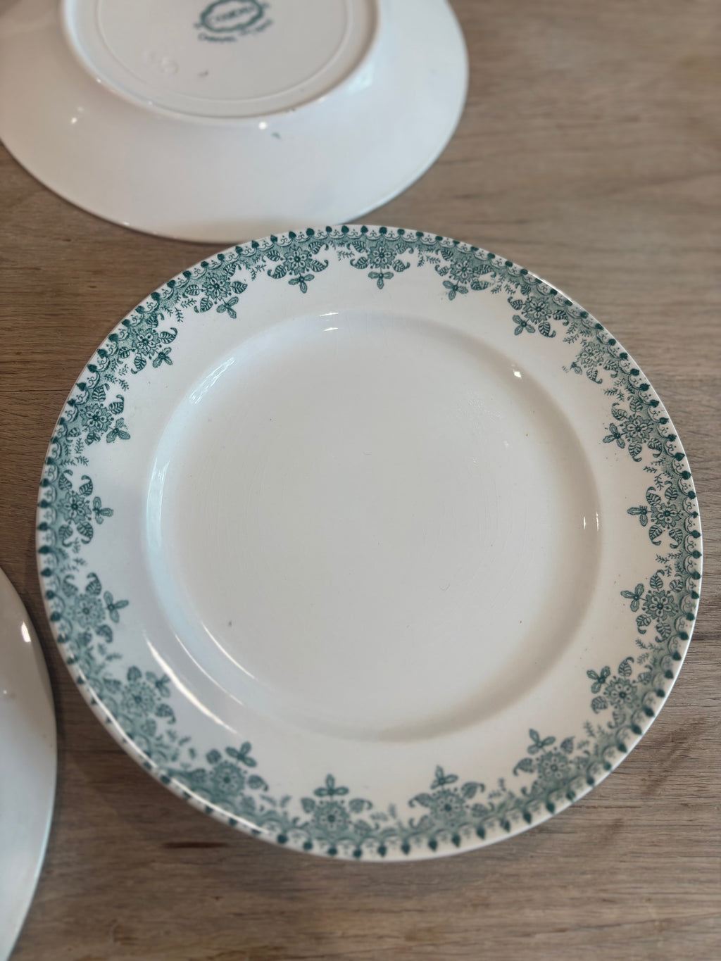 Antique French Chamonix Transferware Plate by Faïencerie d'Onnaing