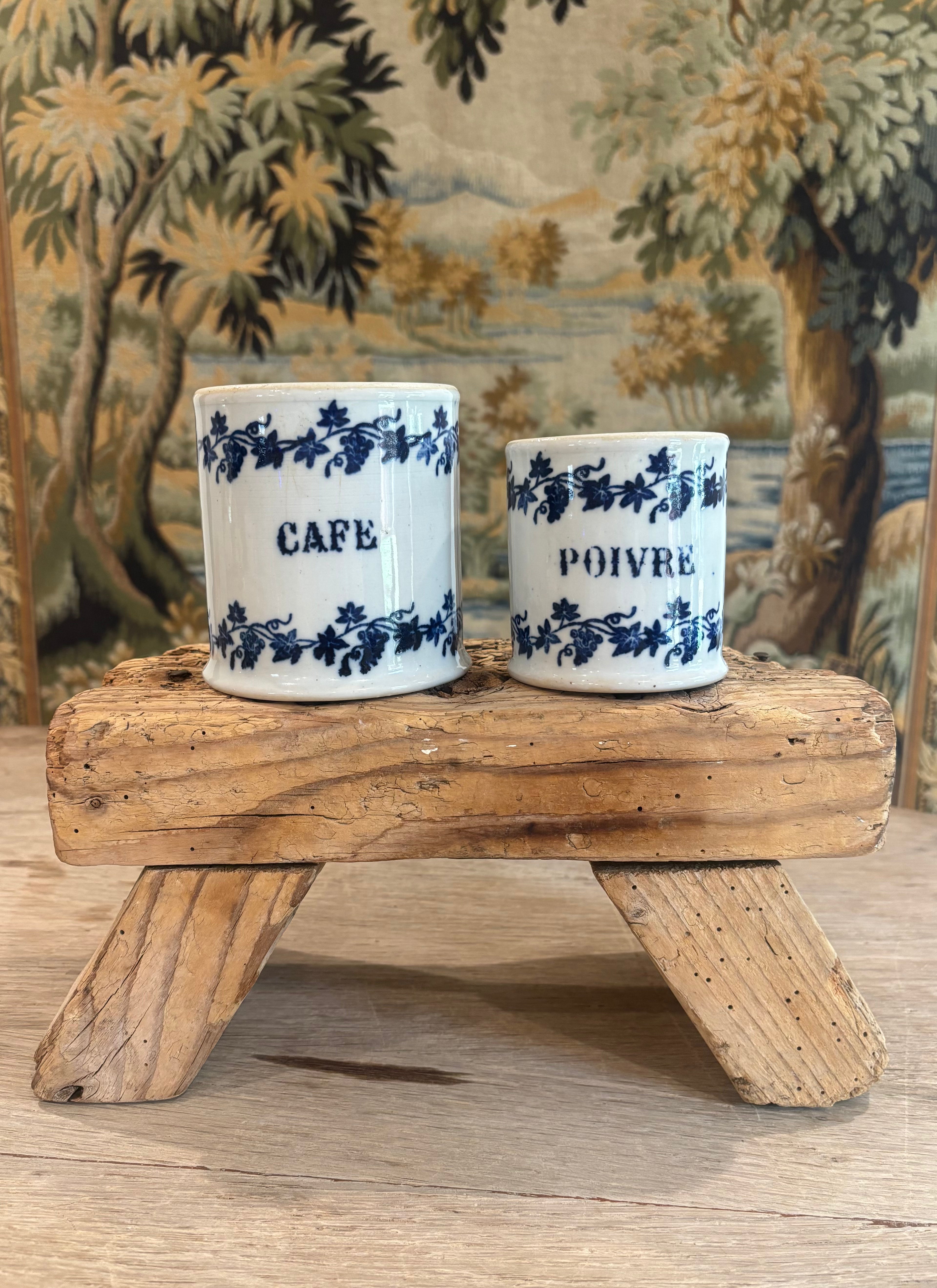 Antique French St. Uze Café Canister