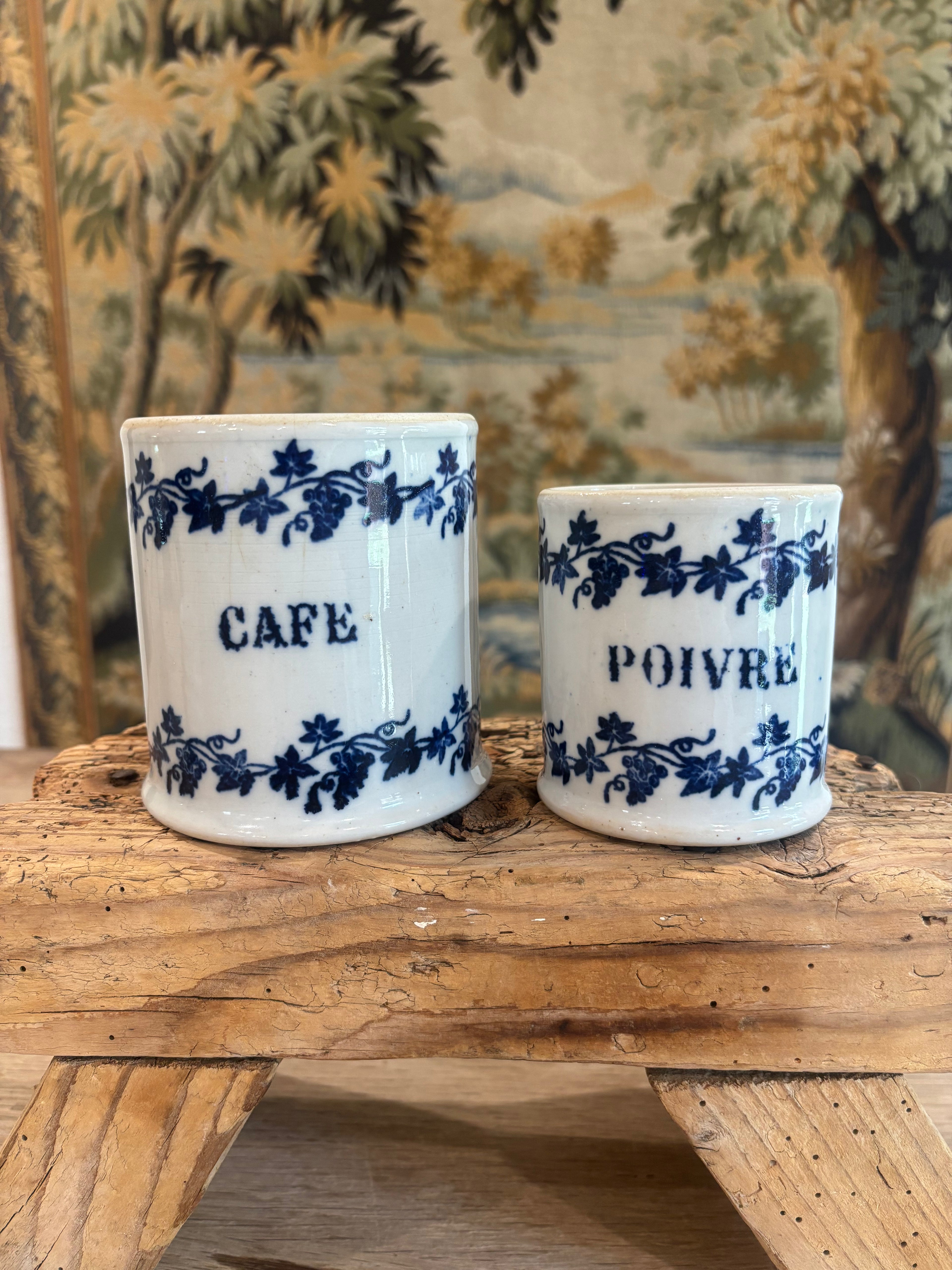Antique French St. Uze Café Canister