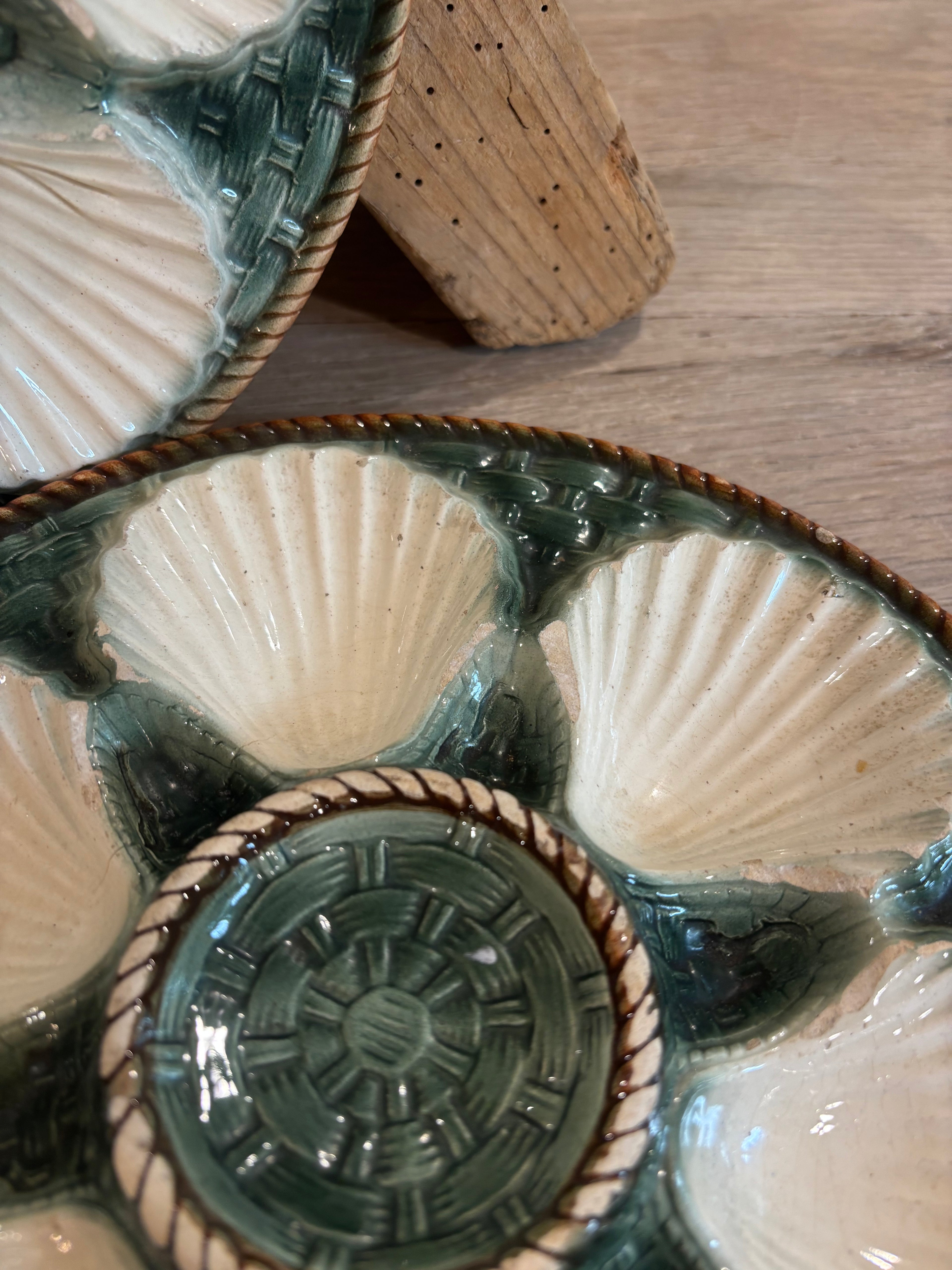 Antique French Longchamp Oyster Plate