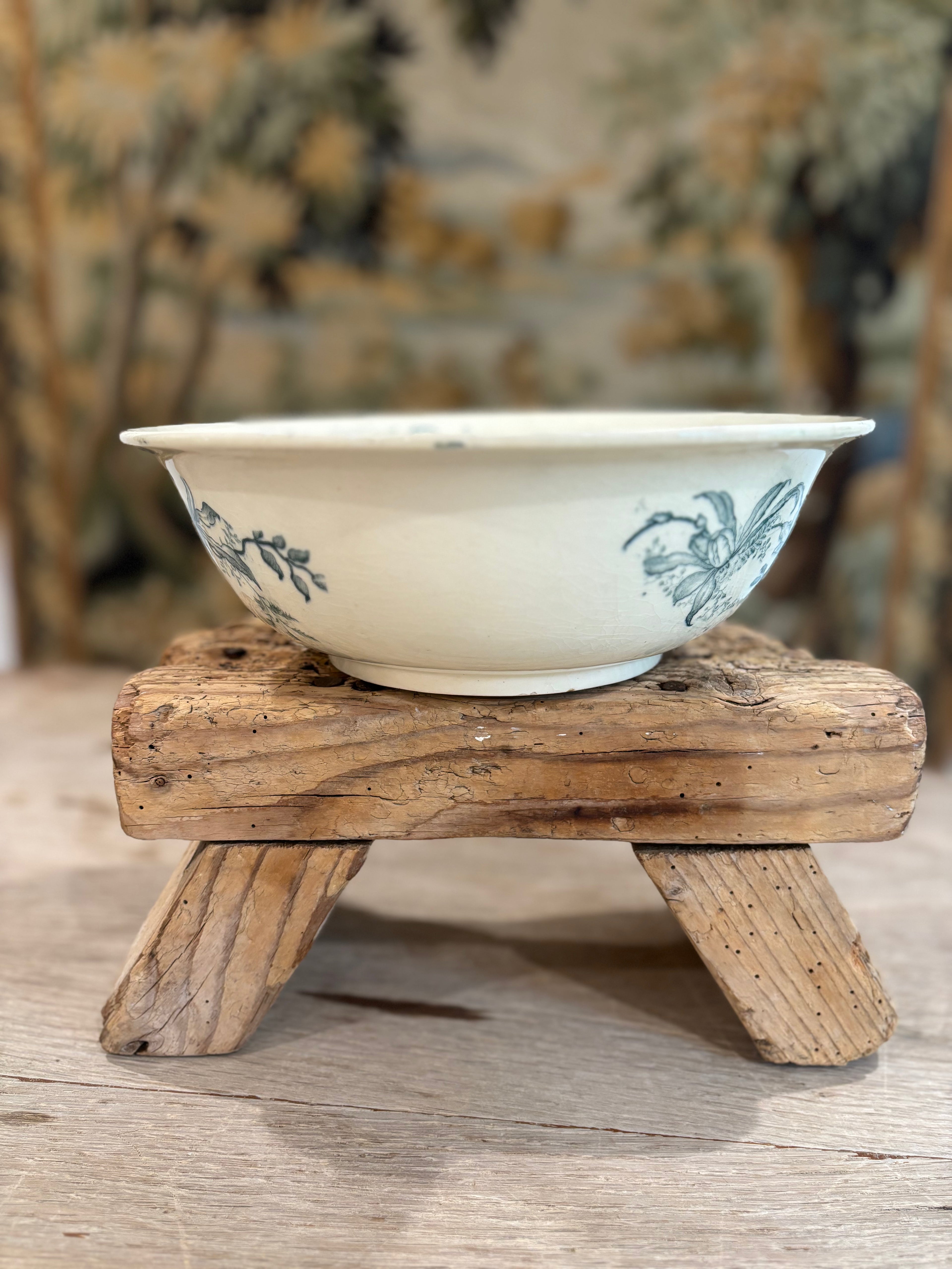 Antique French Terre de Fer Bowl