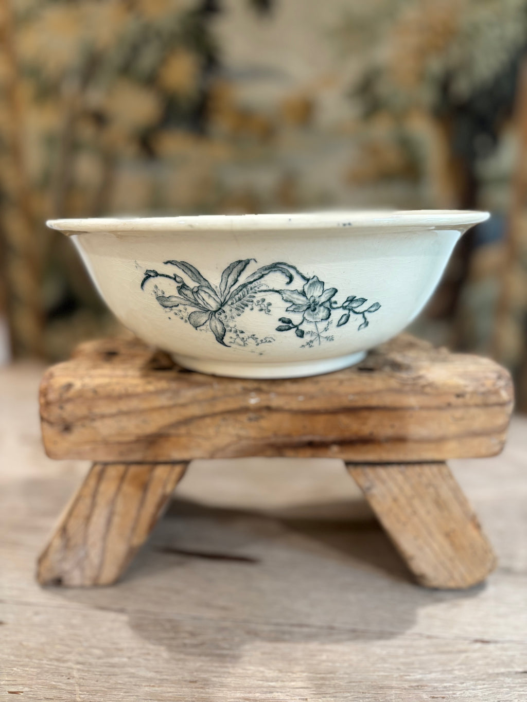 Antique French Terre de Fer Bowl