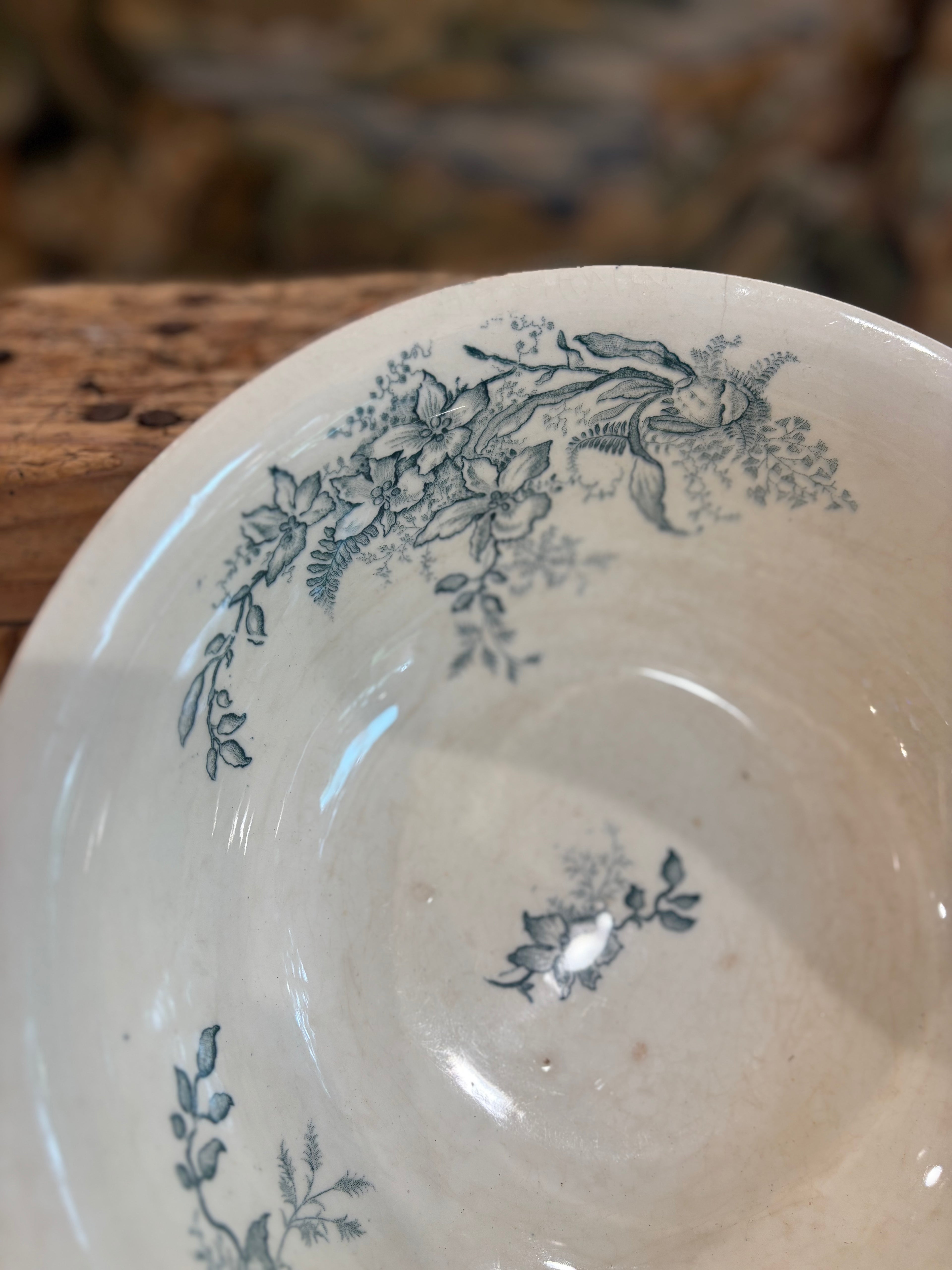 Antique French Terre de Fer Bowl