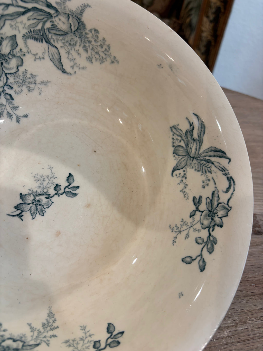 Antique French Terre de Fer Bowl