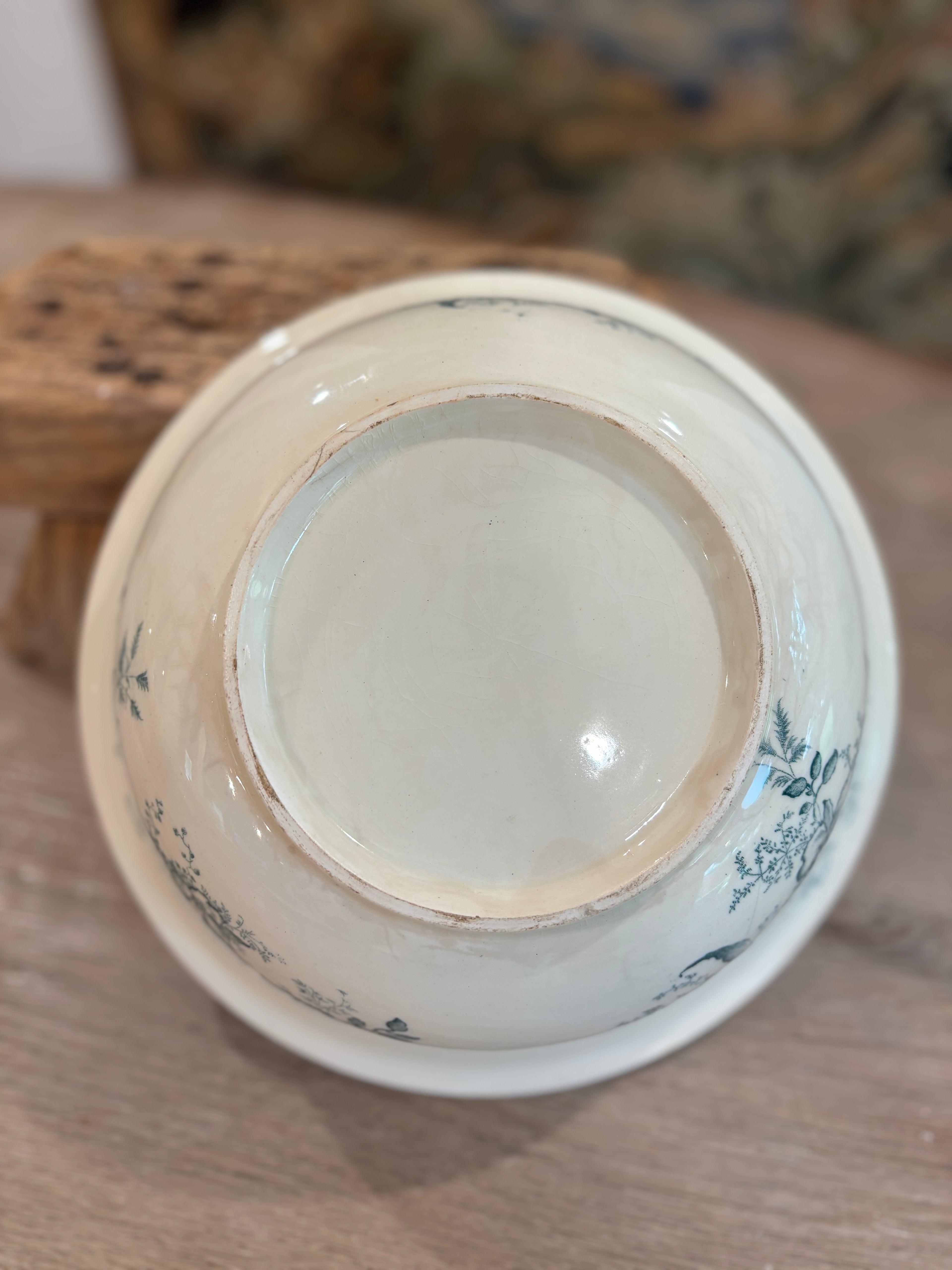 Antique French Terre de Fer Bowl