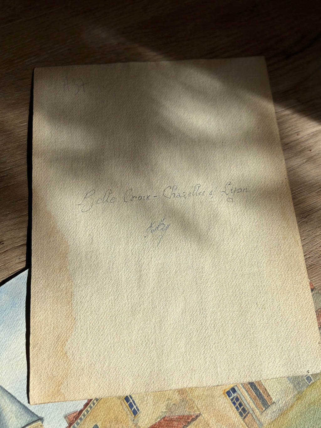 Mid 20th Century French Watercolor | Belle Croix, Chazelles-sur-Lyon