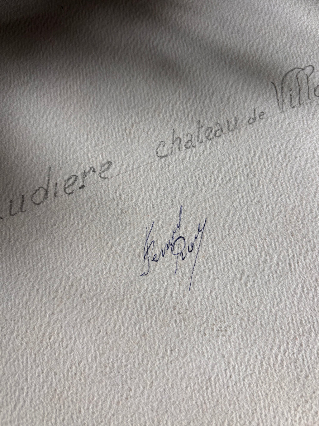 Mid 20th Century French Watercolor Painting | La Pacaudière, Château de Villozon