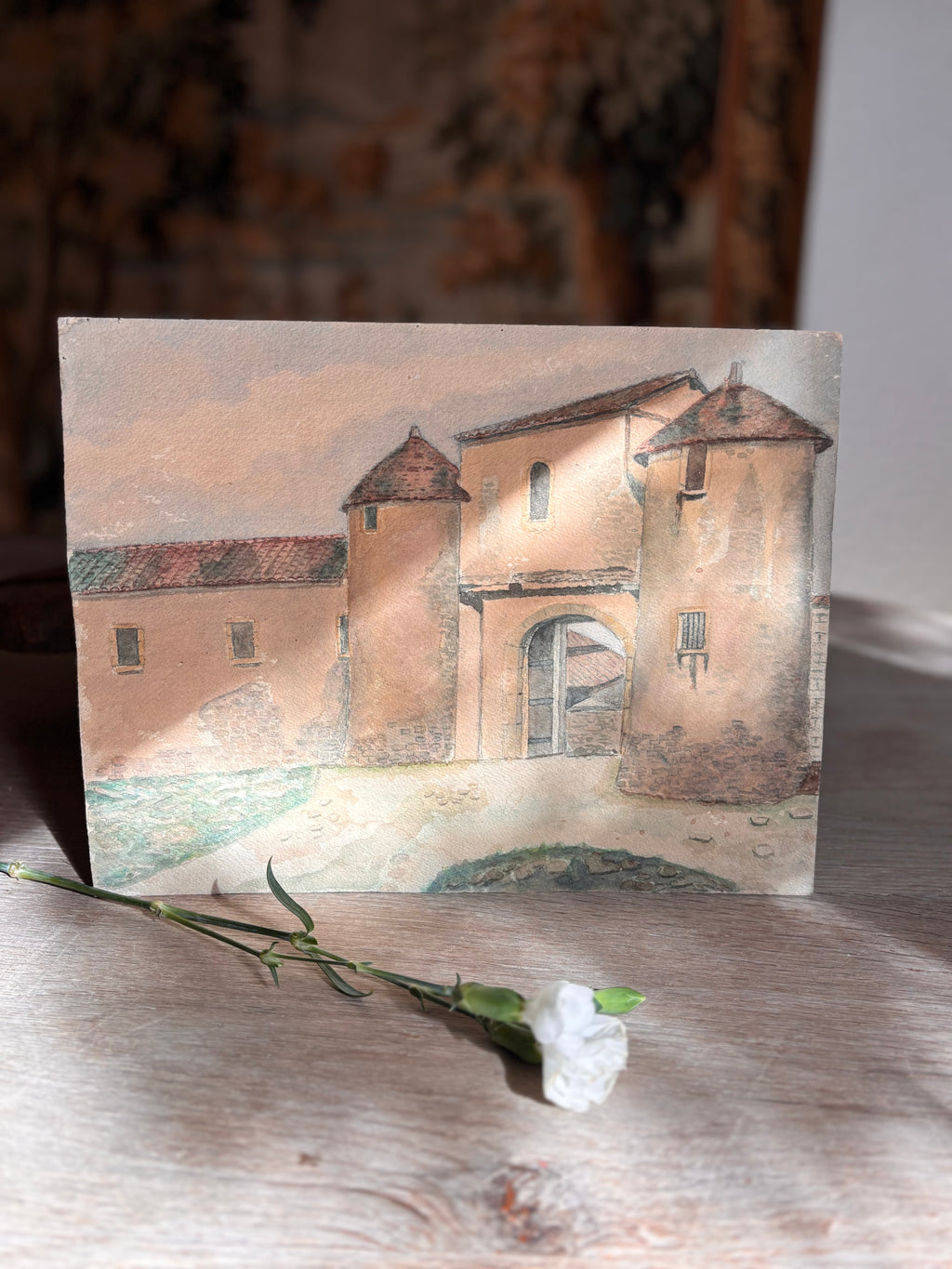 Mid 20th Century French Watercolor | Belle Croix, Chazelles-sur-Lyon