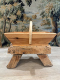 Vintage French Wooden Trug Basket