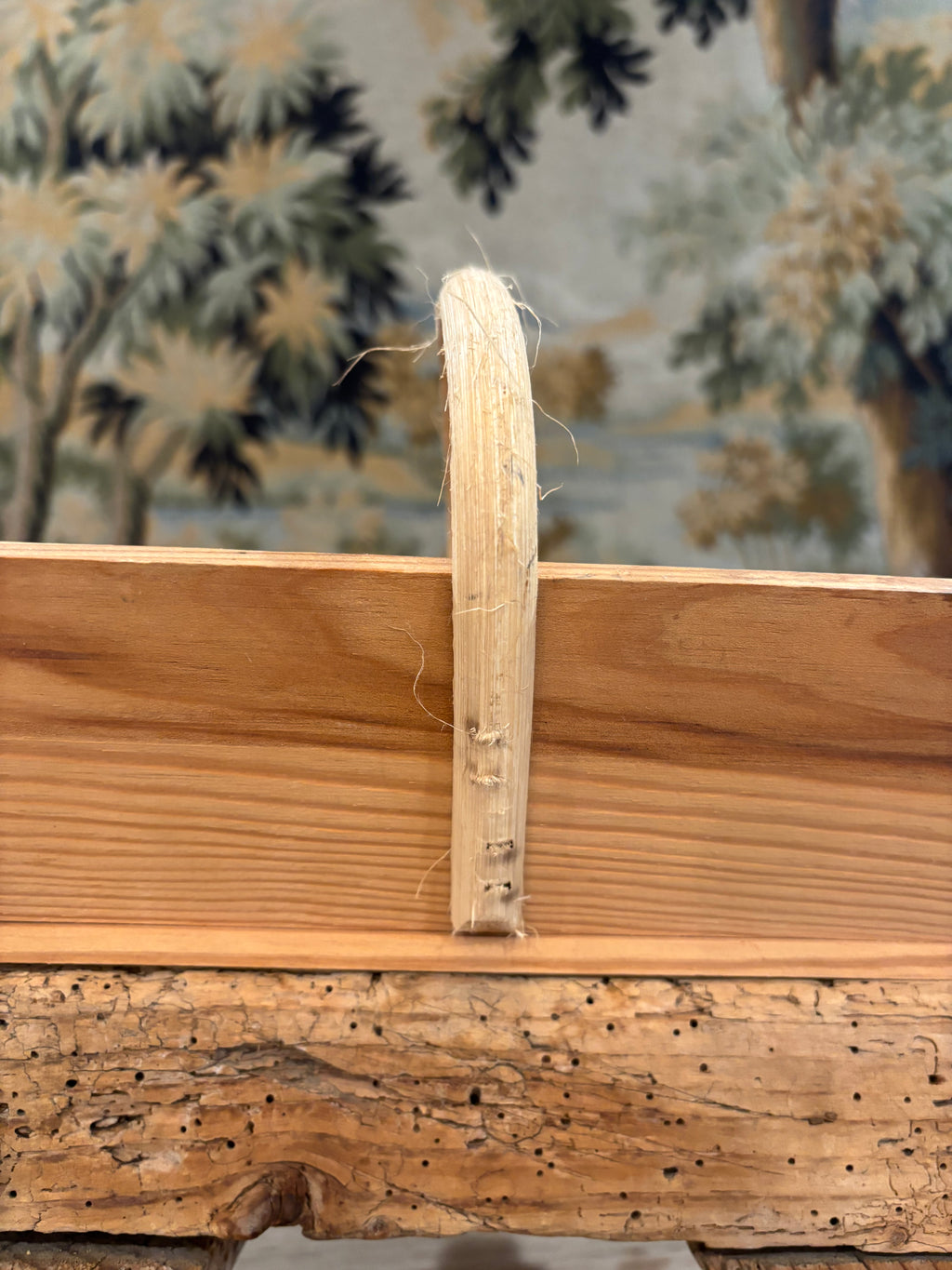 Vintage French Wooden Trug Basket