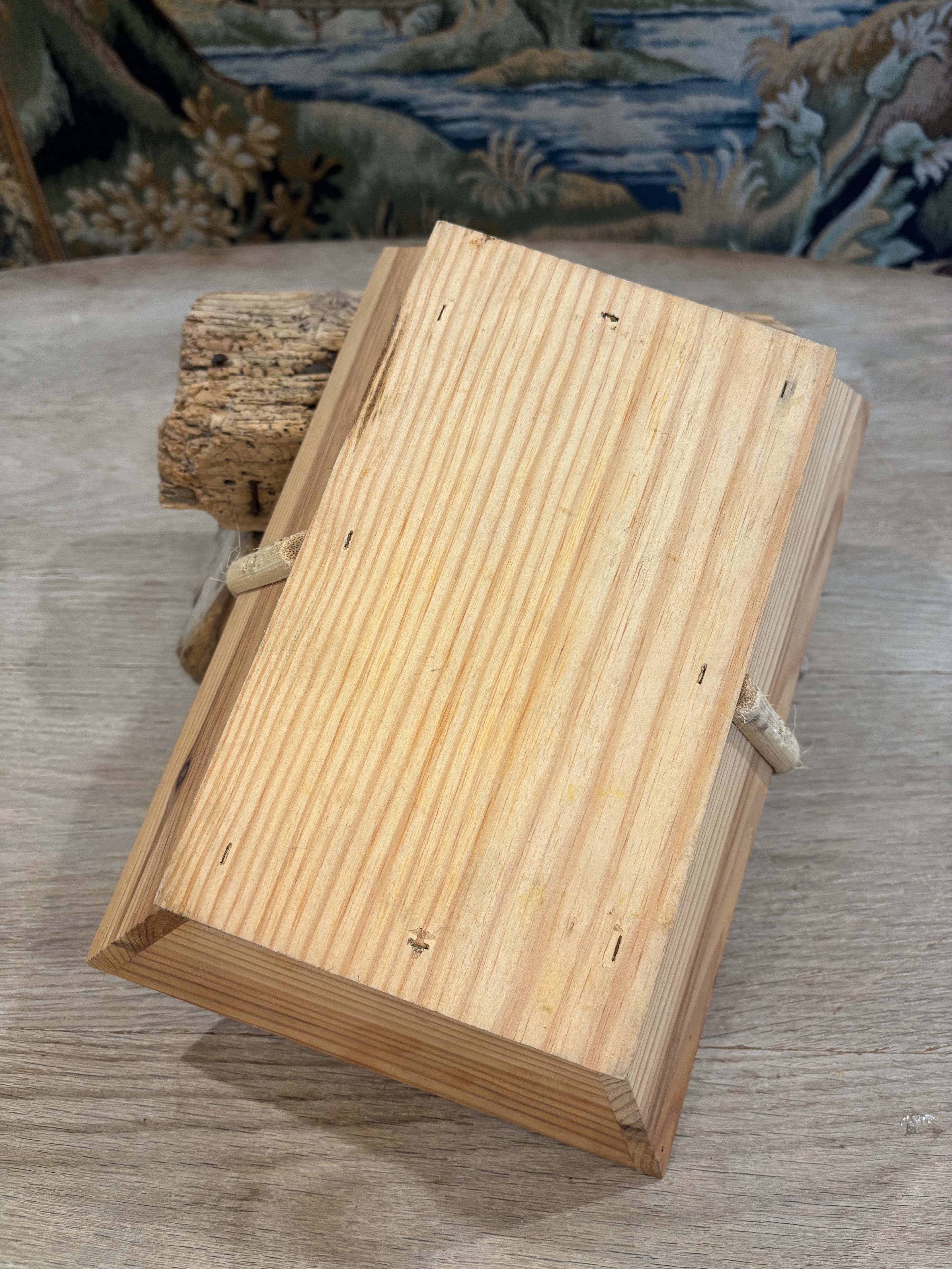Vintage French Wooden Trug Basket