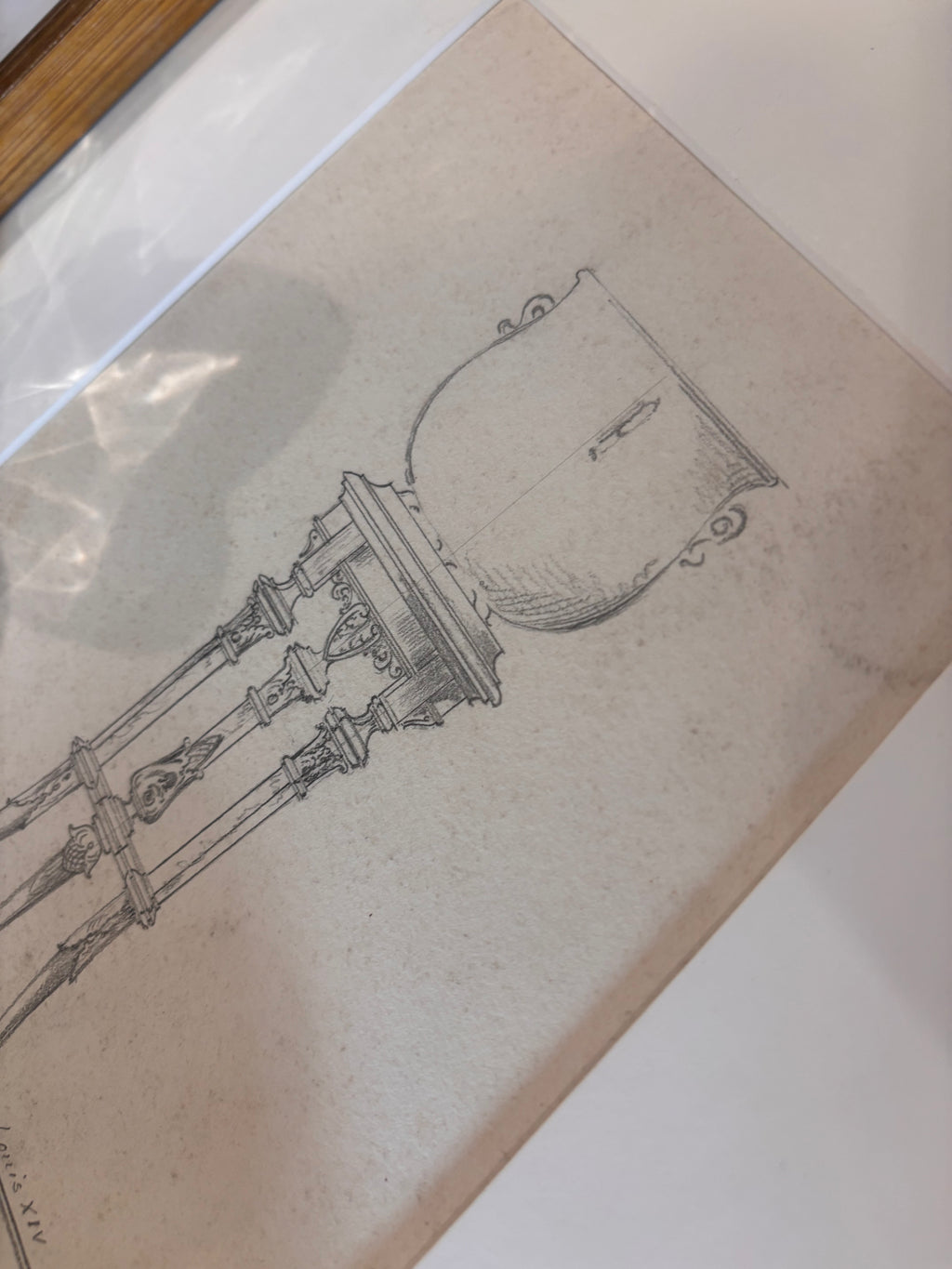 Antique French Louis XIII Atelier Design Drawing