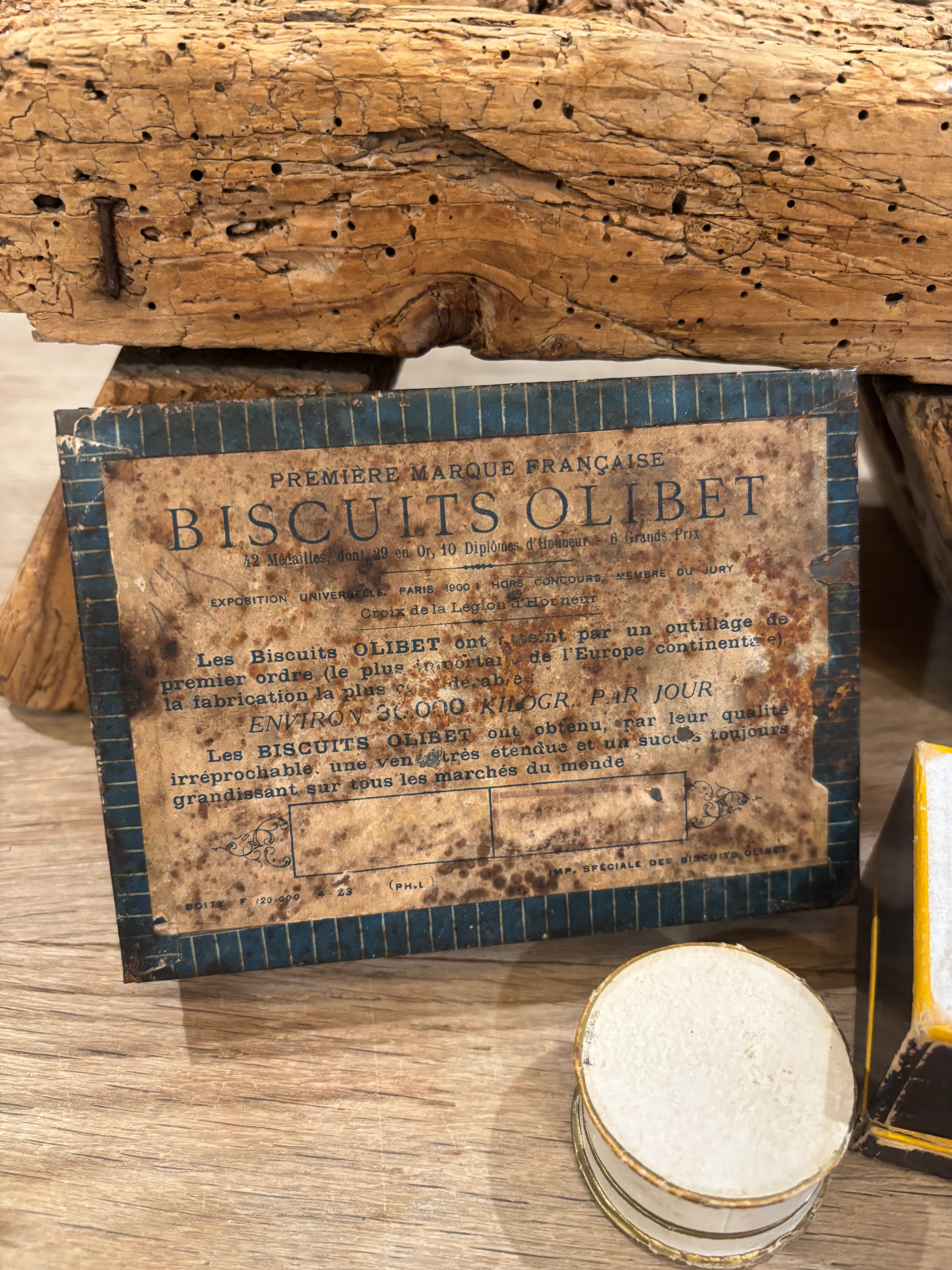 Antique French Olibet Biscuit Tin