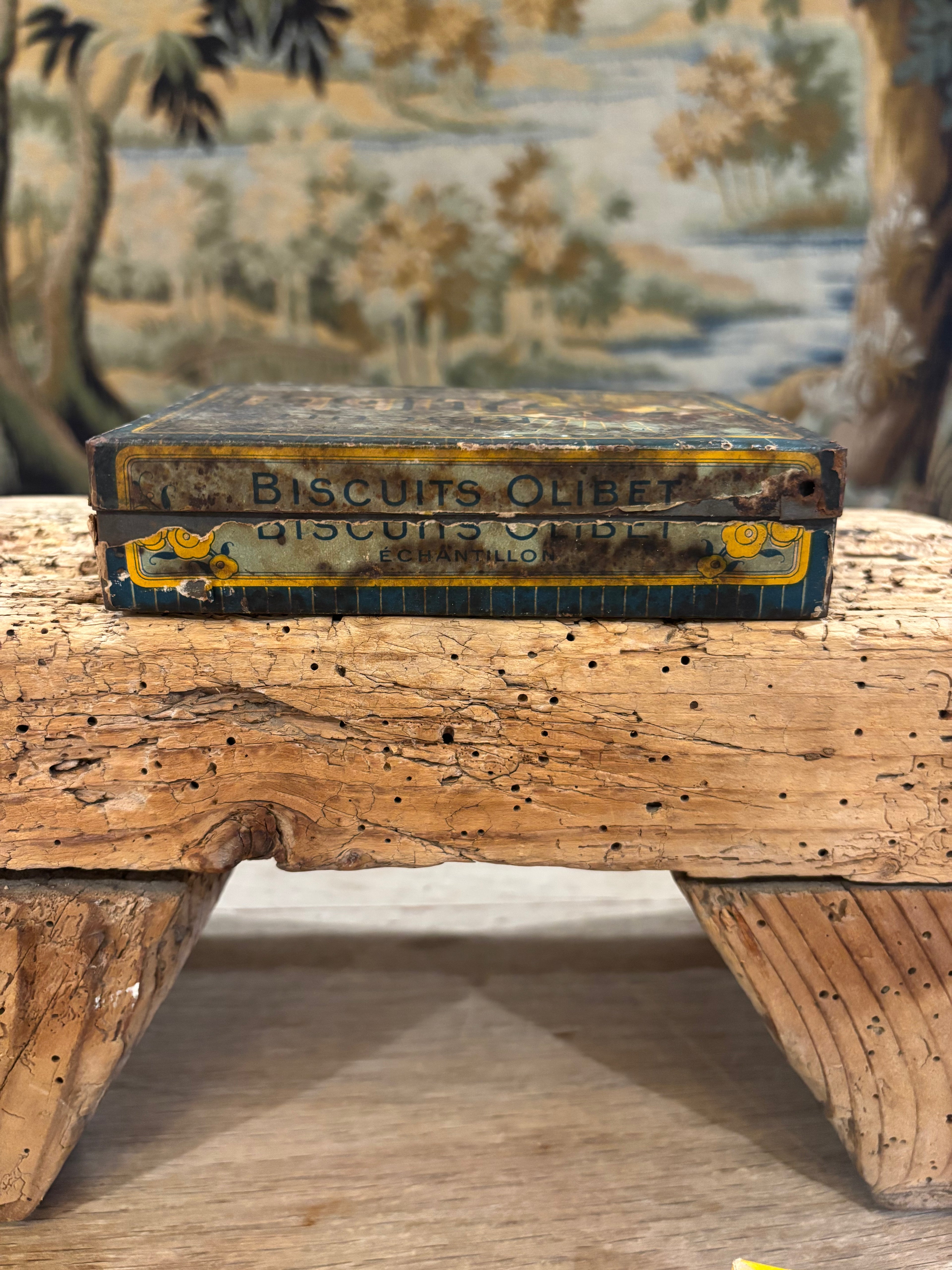 Antique French Olibet Biscuit Tin