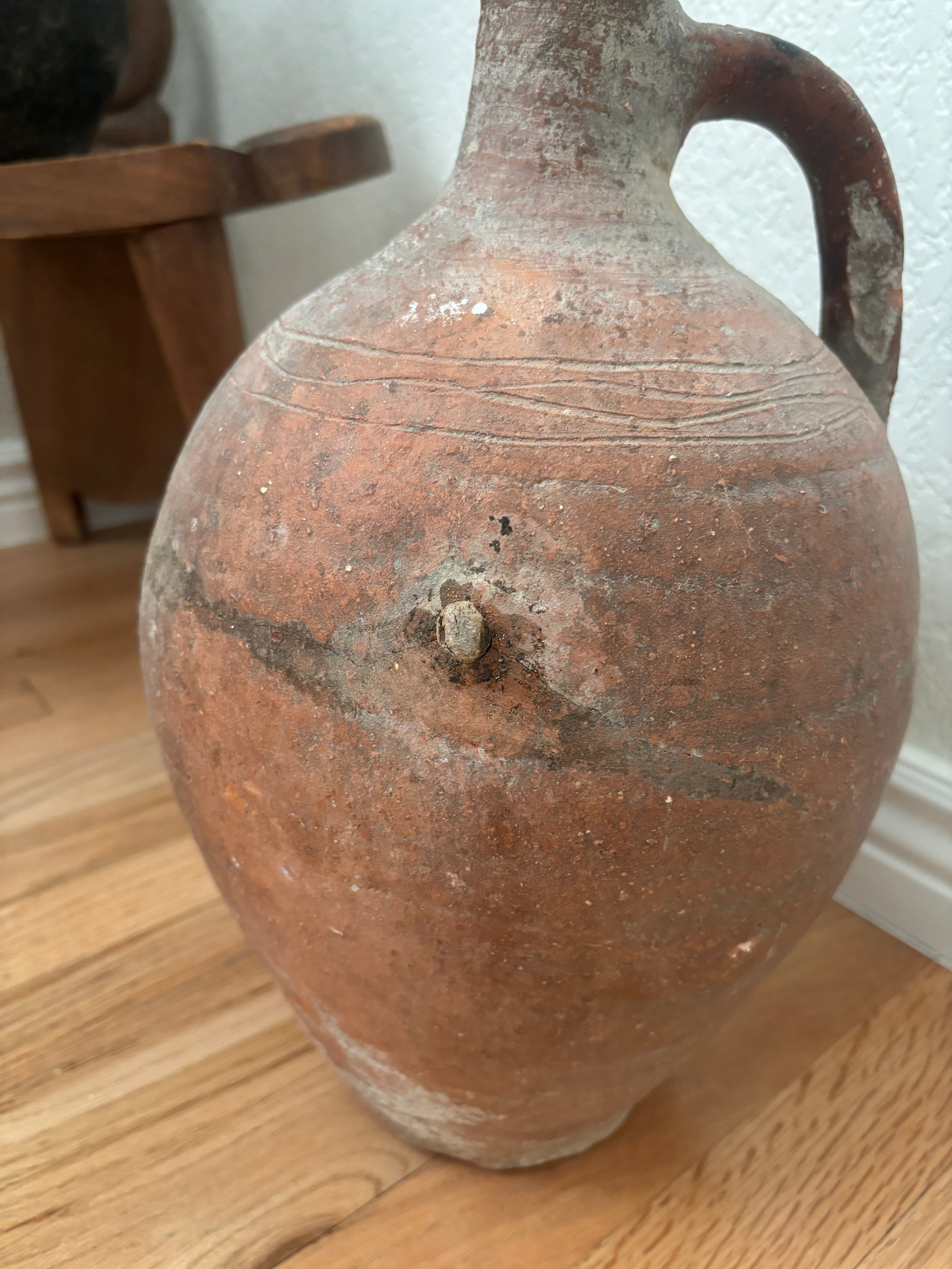 Distressed Terracotta Storage Jug