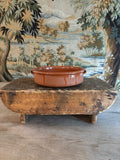 Vintage Glazed Terracotta Cazuela Dish