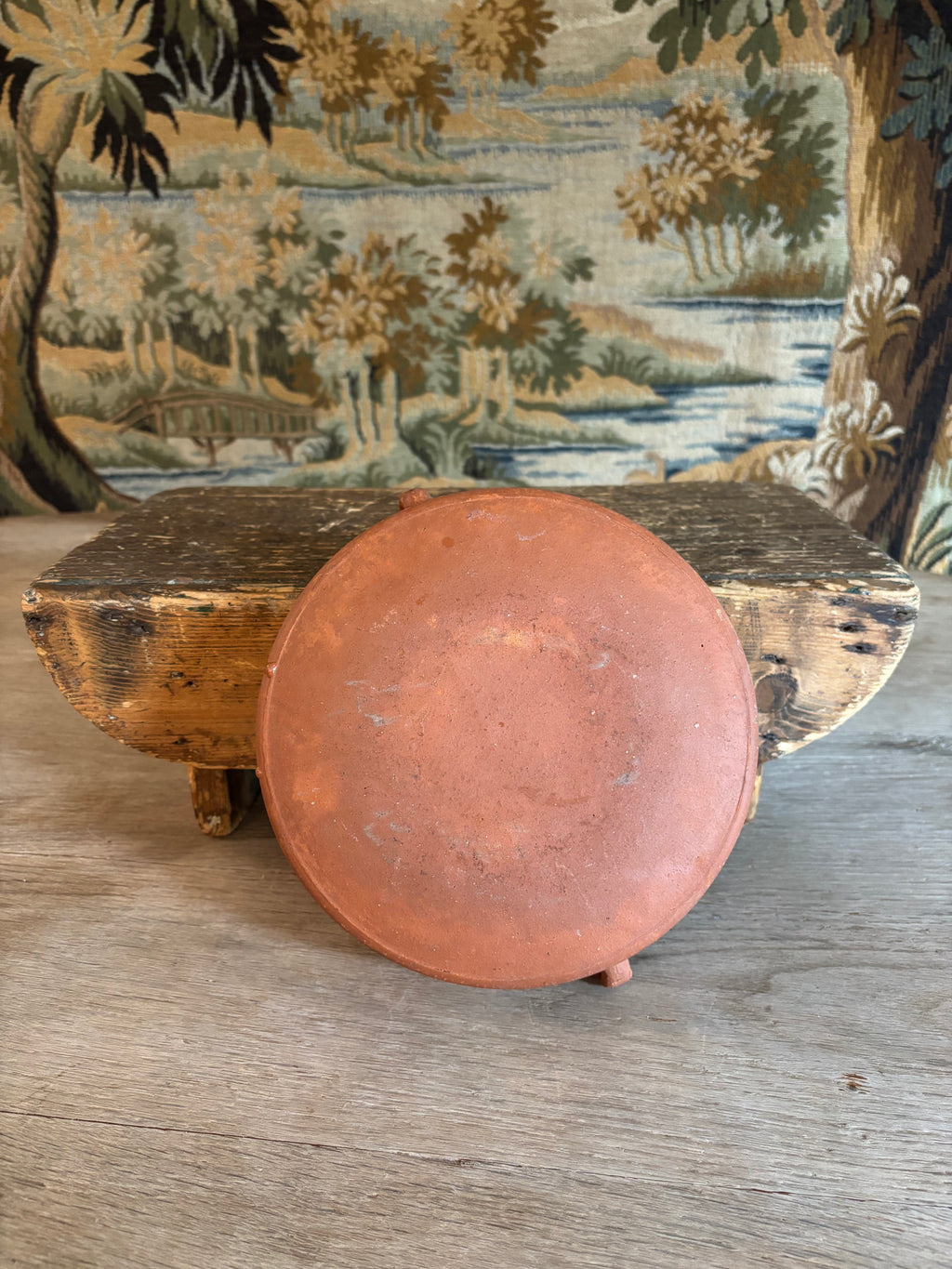 Vintage Glazed Terracotta Cazuela Dish