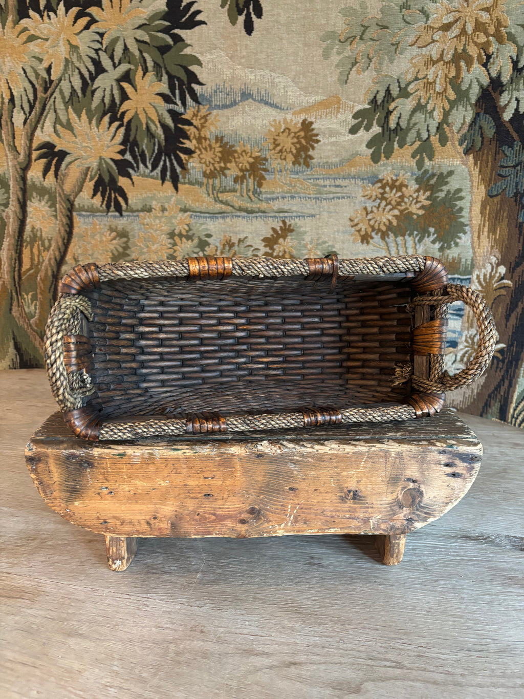 Vintage Asian Willow Basket