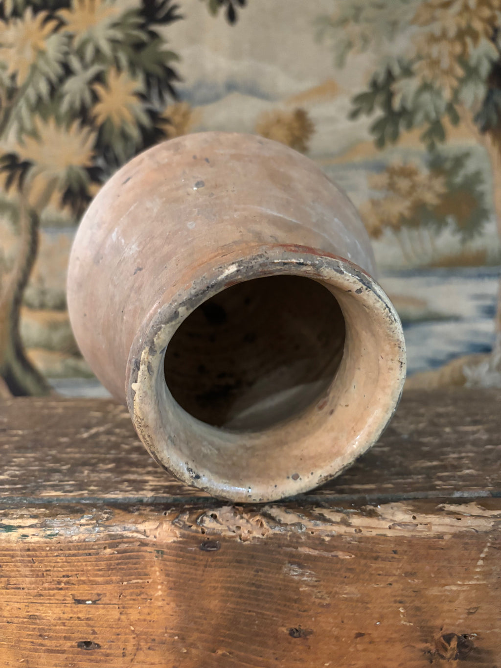 Antique French Earthenware Vessel (Au Cygne d'Or, Aix-en-Provence)