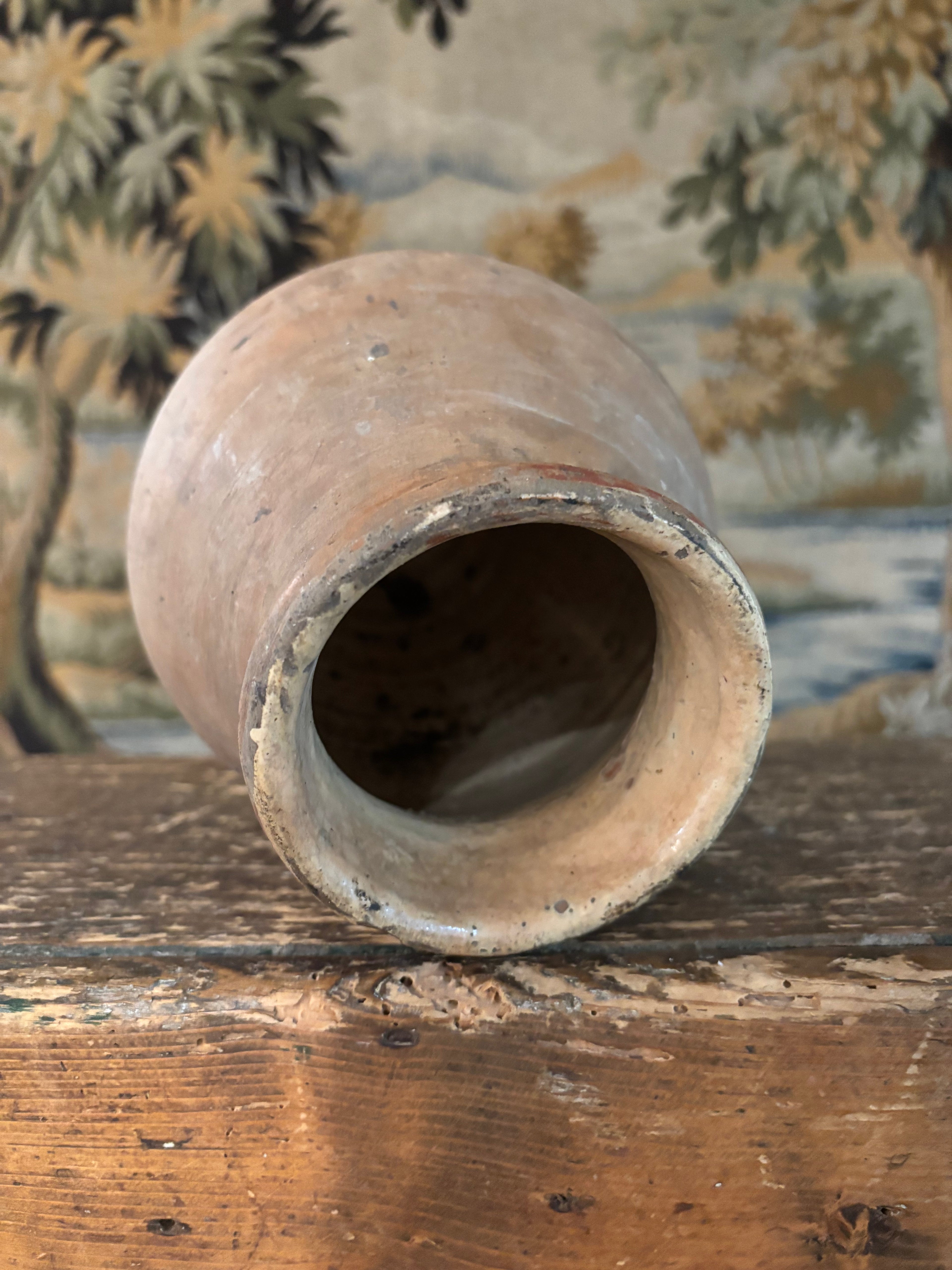 Antique French Earthenware Vessel (Au Cygne d'Or, Aix-en-Provence)