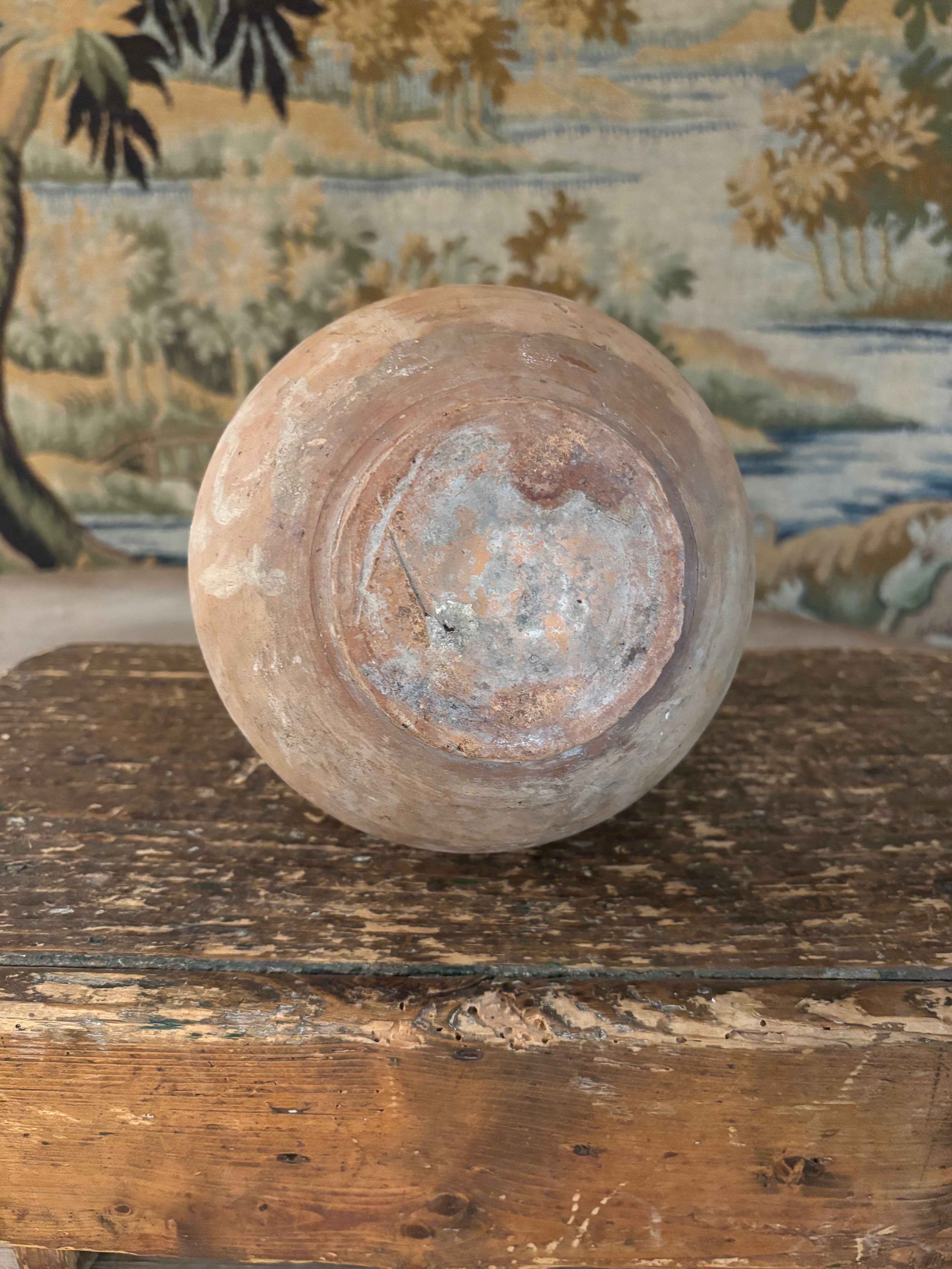 Antique French Earthenware Vessel (Au Cygne d'Or, Aix-en-Provence)
