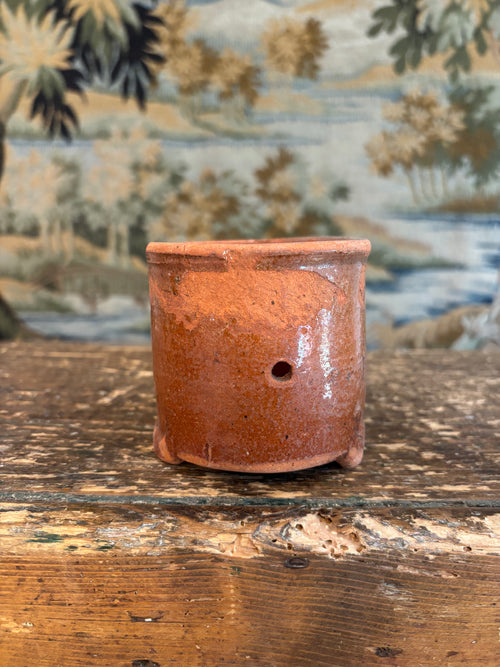 Antique French Footed Terracotta Faisselle