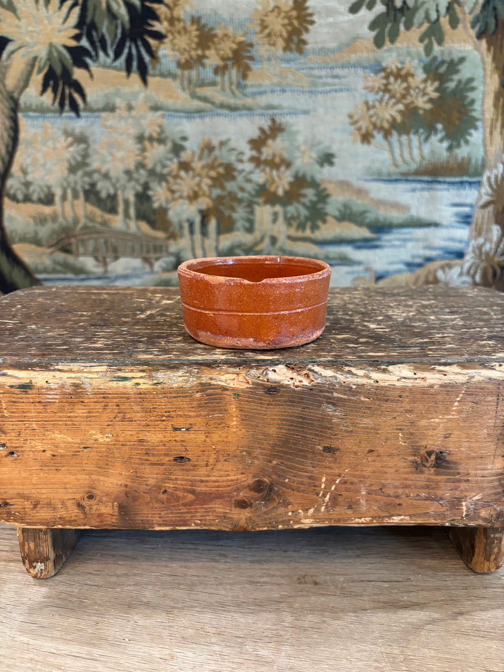 Antique French Low Terracotta Faisselle
