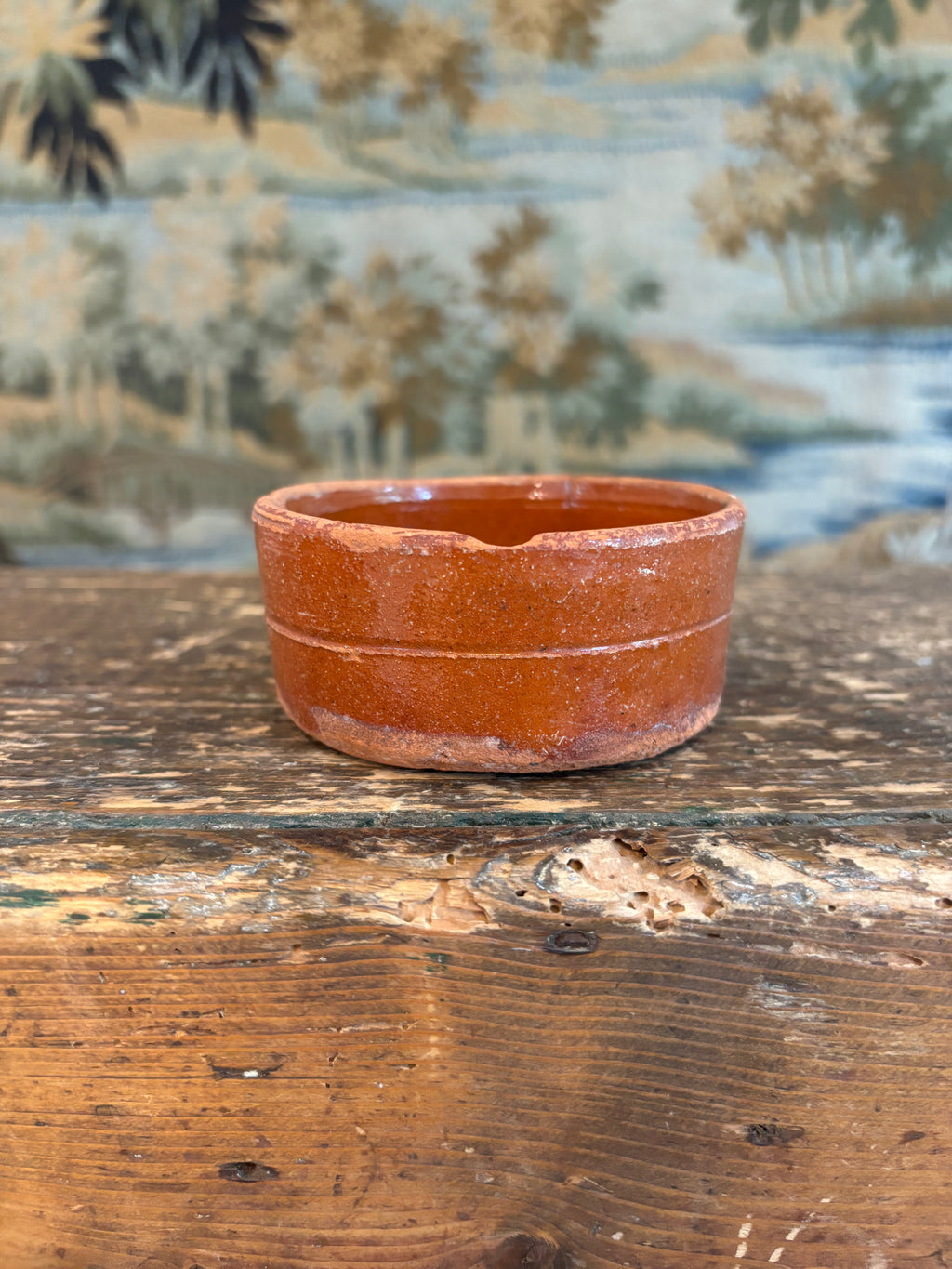 Antique French Low Terracotta Faisselle