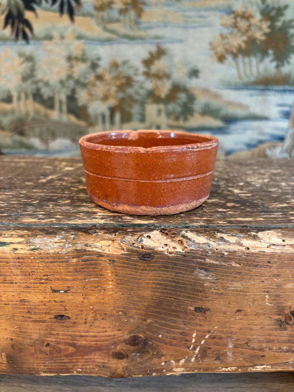 Antique French Low Terracotta Faisselle