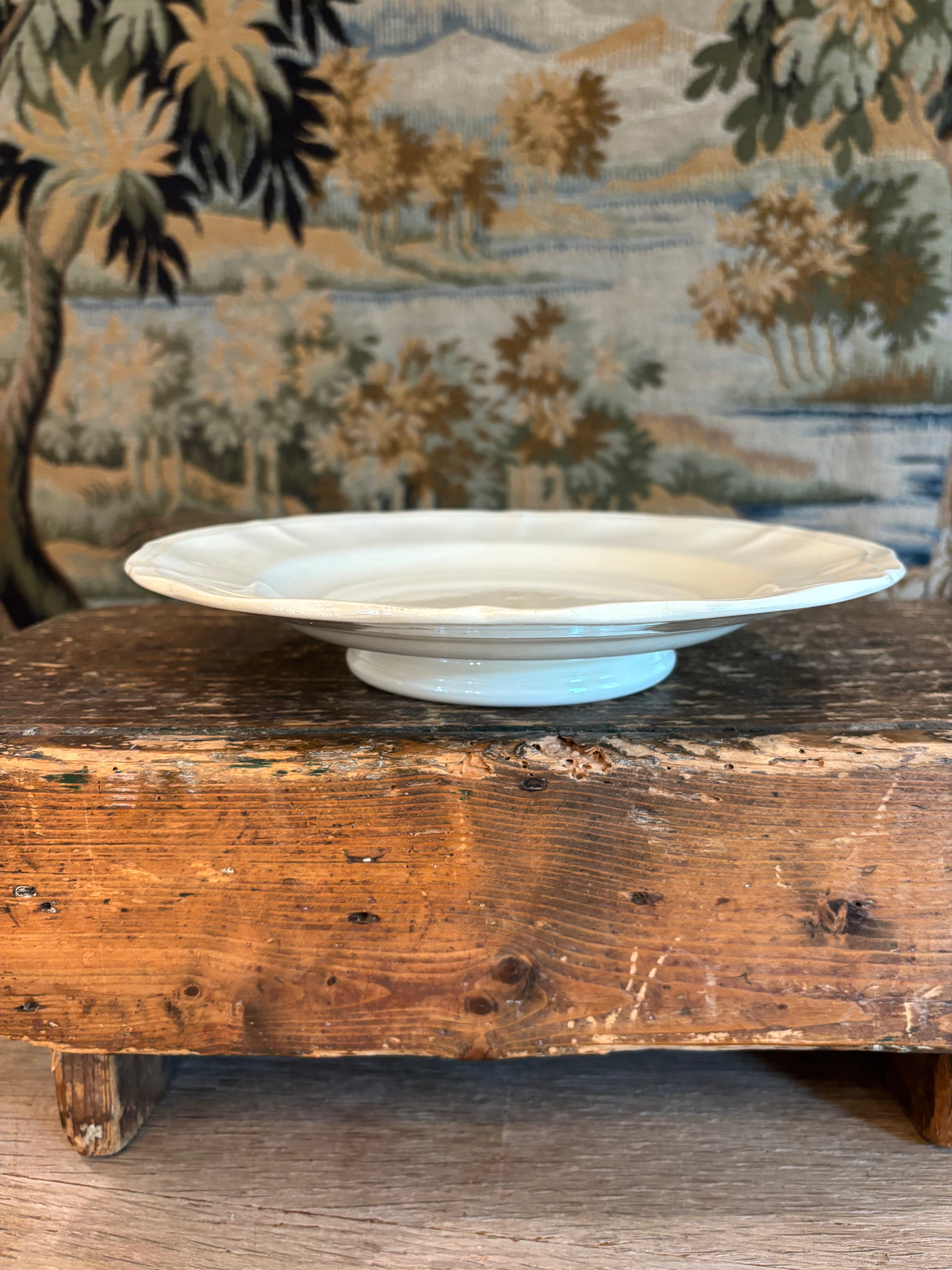 Antique French Digoin & Sarreguemines Ironstone Compotier