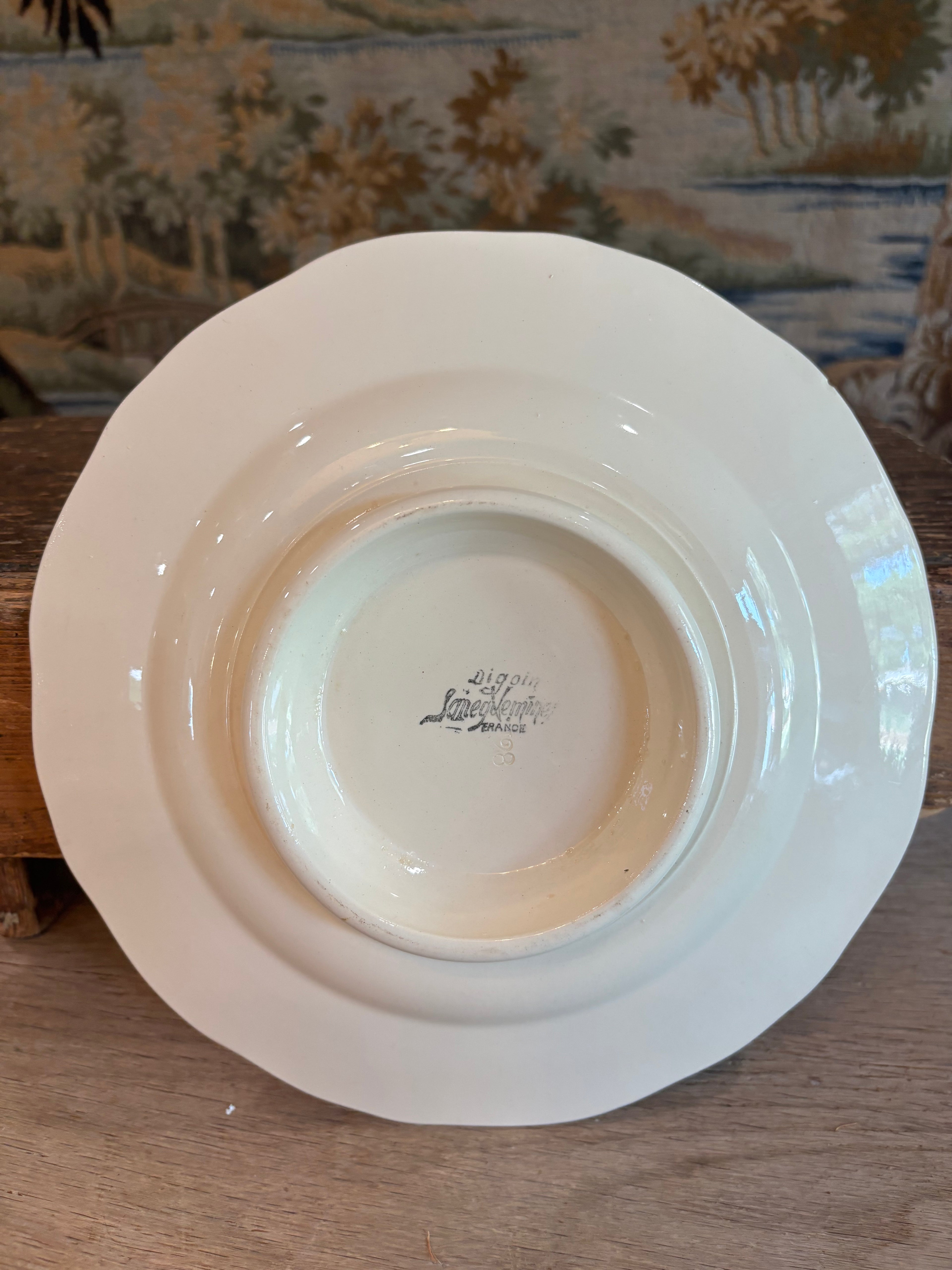 Antique French Digoin & Sarreguemines Ironstone Compotier