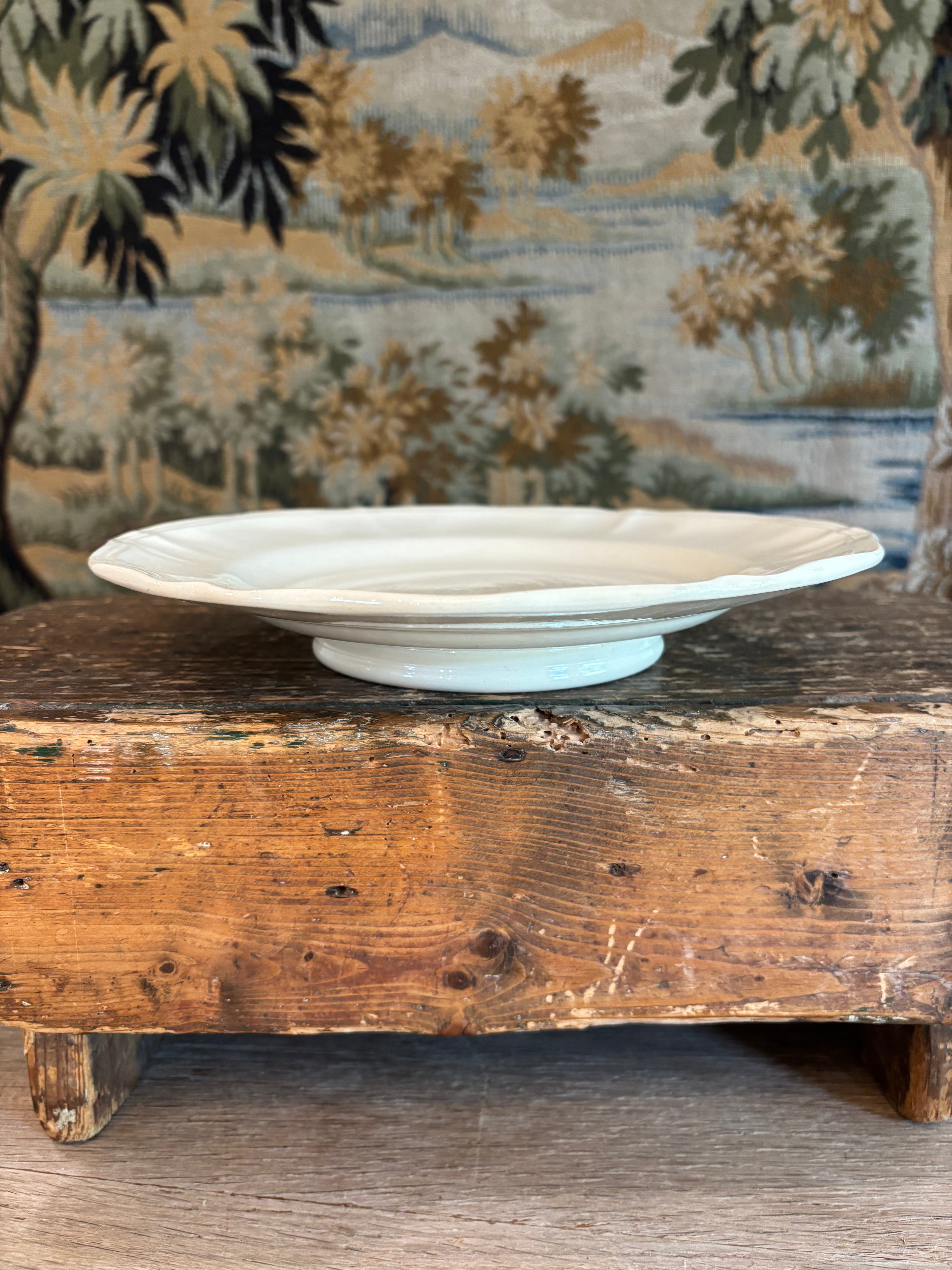 Antique French Digoin & Sarreguemines Ironstone Compotier