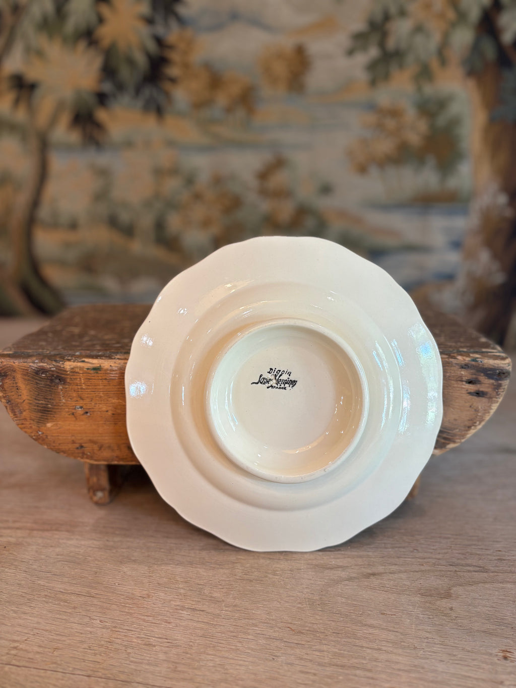 Antique French Digoin & Sarreguemines Ironstone Compotier