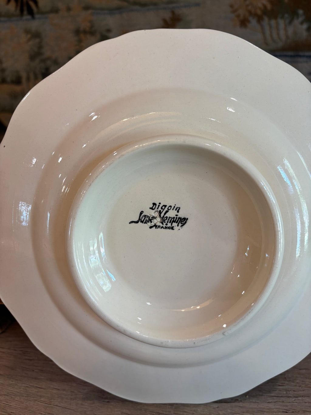 Antique French Digoin & Sarreguemines Ironstone Compotier