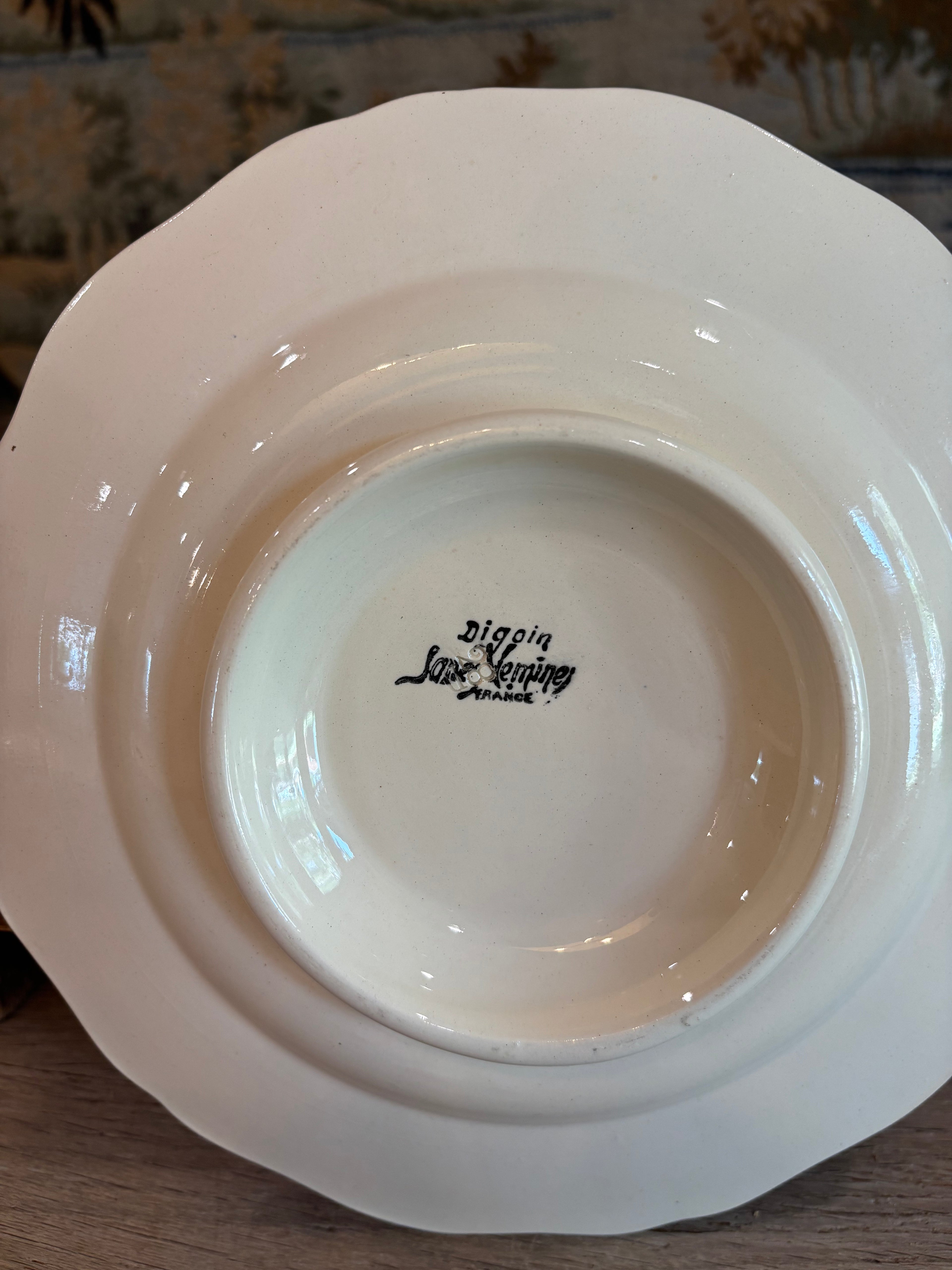 Antique French Digoin & Sarreguemines Ironstone Compotier