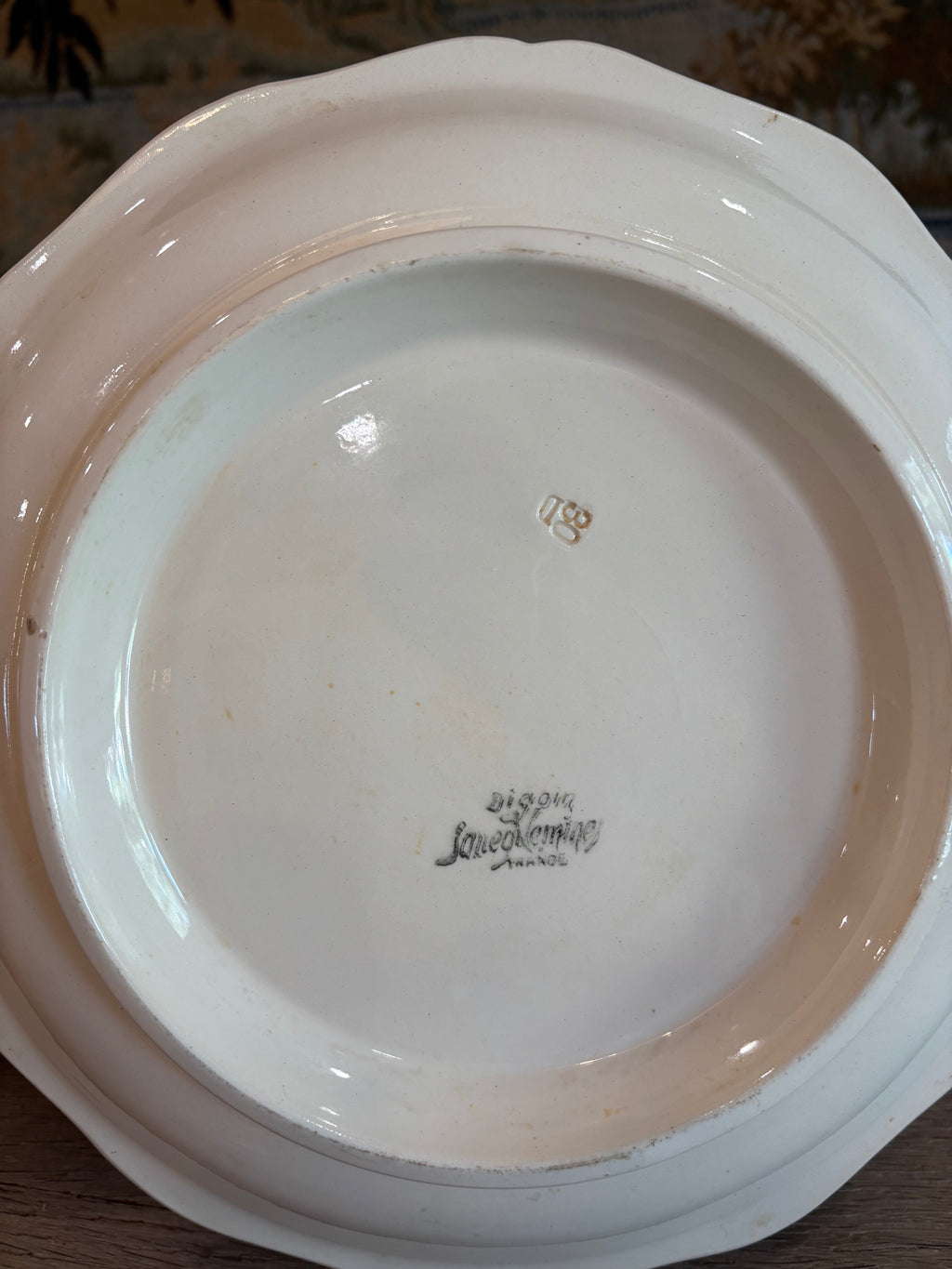 Antique French Digoin & Sarreguemines Ironstone Compotier